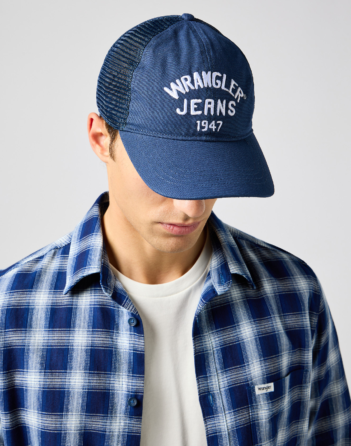 Kšiltovka WRANGLER 112364064 TRUCKER CAP Dark Navy Univerzální velikost: jedna velikost