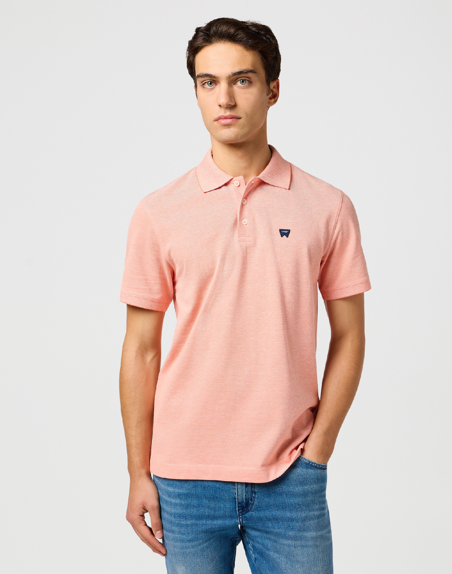 Pánská POLOKOŠILE WRANGLER 112362832 REFINED POLO SHIRT Orange Velikost: M