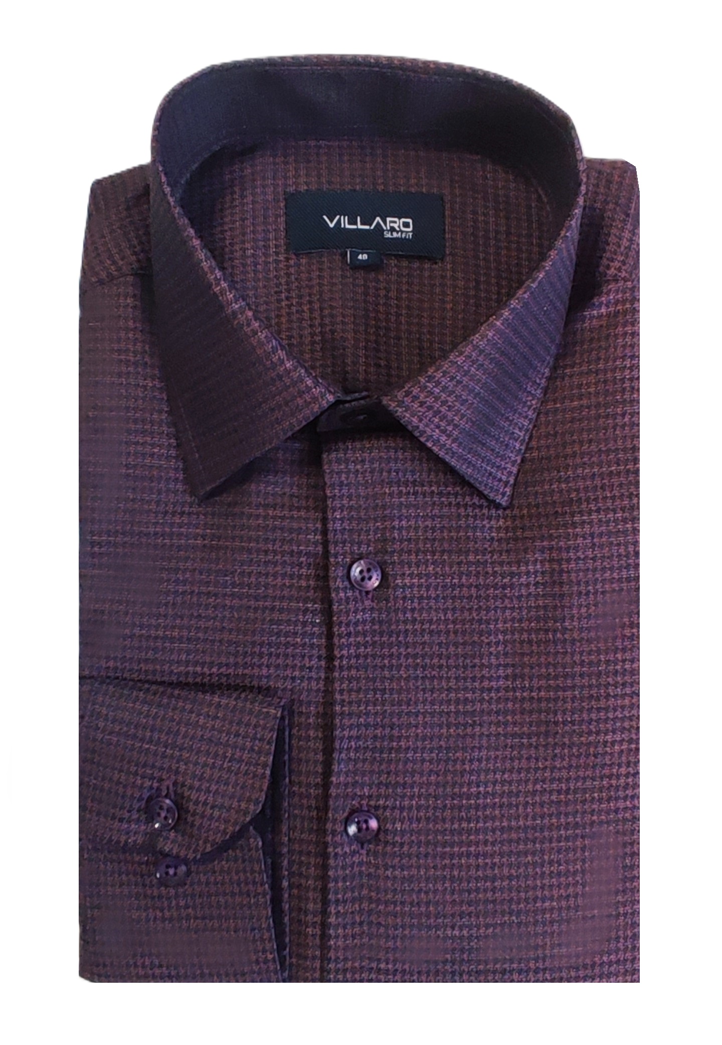 Pánská košile dlouhý rukáv VILLARO by MMER L028DSA B Slim Fit Velikost: 42