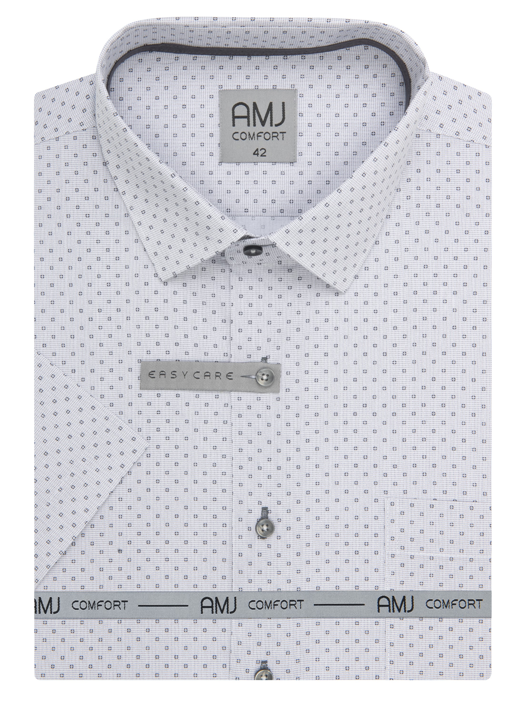 Pánská košile krátký rukáv AMJ VKSBR 1444 Slim Fit Comfort Velikost: 38