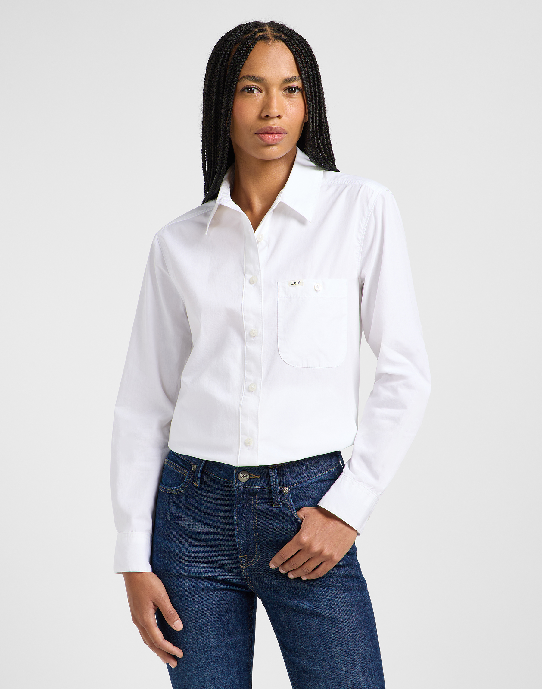 Dámská košile dlouhý rukáv LEE 112365098 ALL PURPOSE SHIRT Bright White Velikost: XL