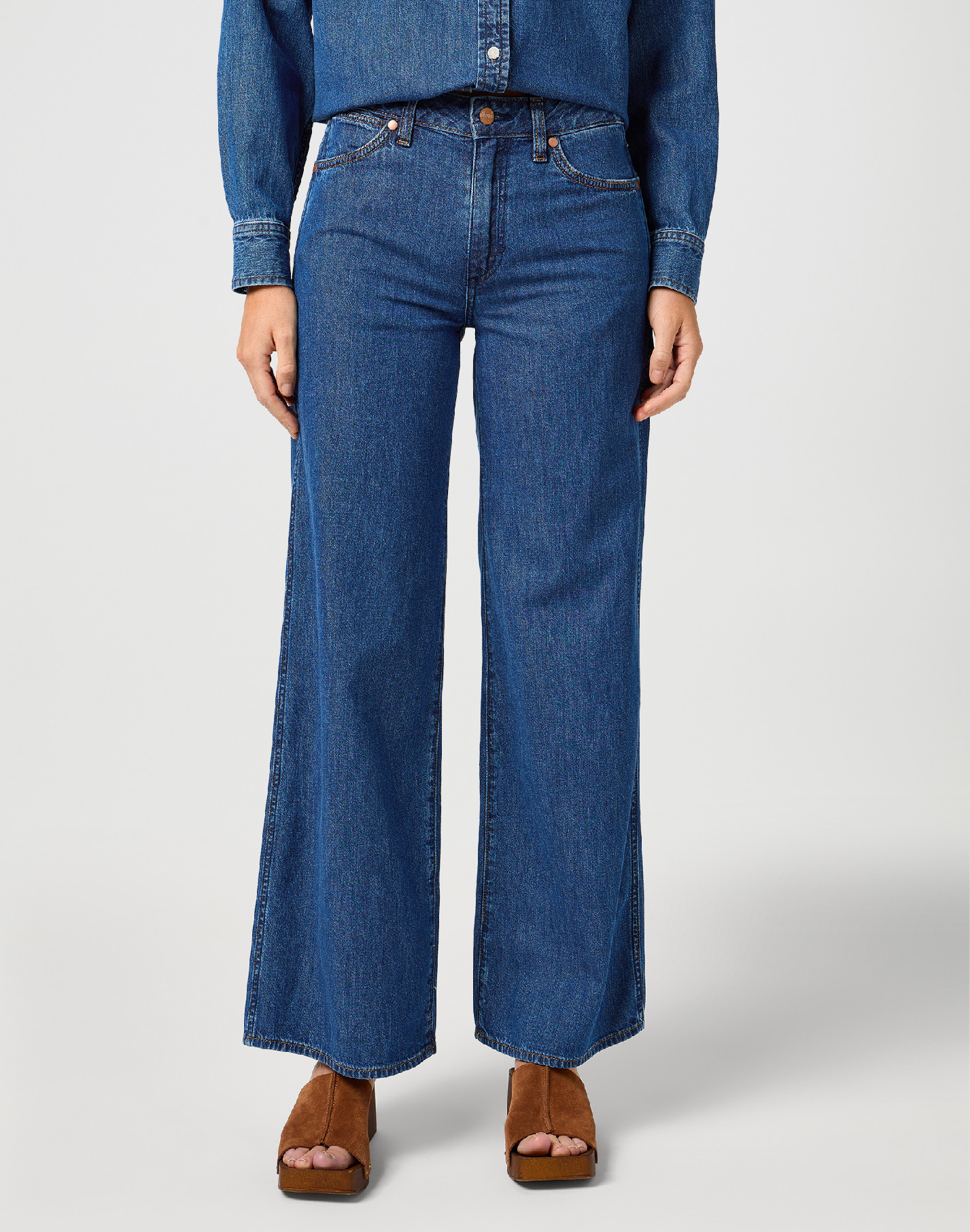 Dámské džíny WRANGLER 112362656 WORLD WIDE Real Blue Velikost Pas/Délka: 30/30