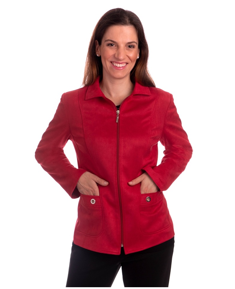 Dámské sako KRYMAR ST460 červené Velikost: 42