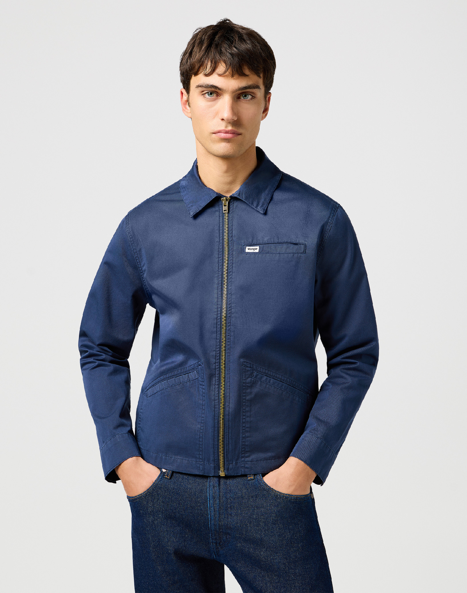 Pánská bunda WRANGLER 112362653 RODEO UTILITY JACKET Navy Velikost: L