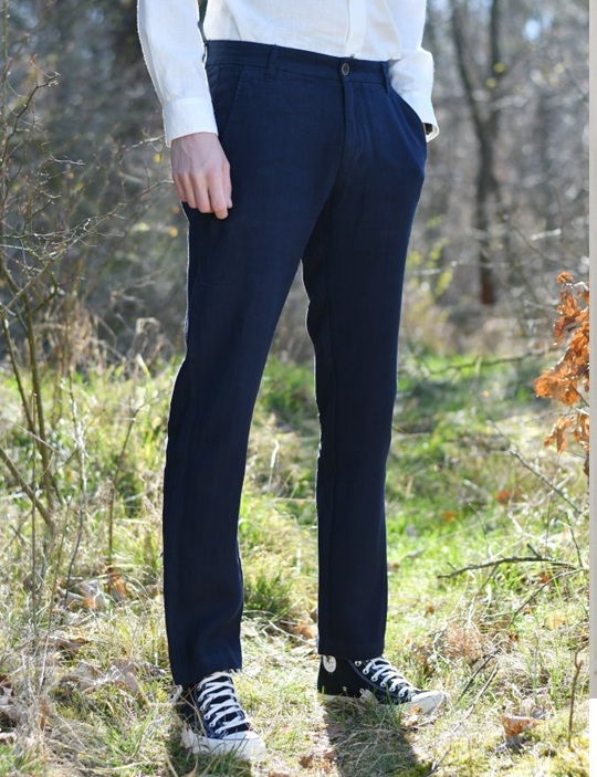 H&D Pánské lněné kalhoty HD H112291 NA3 Velikost: 52