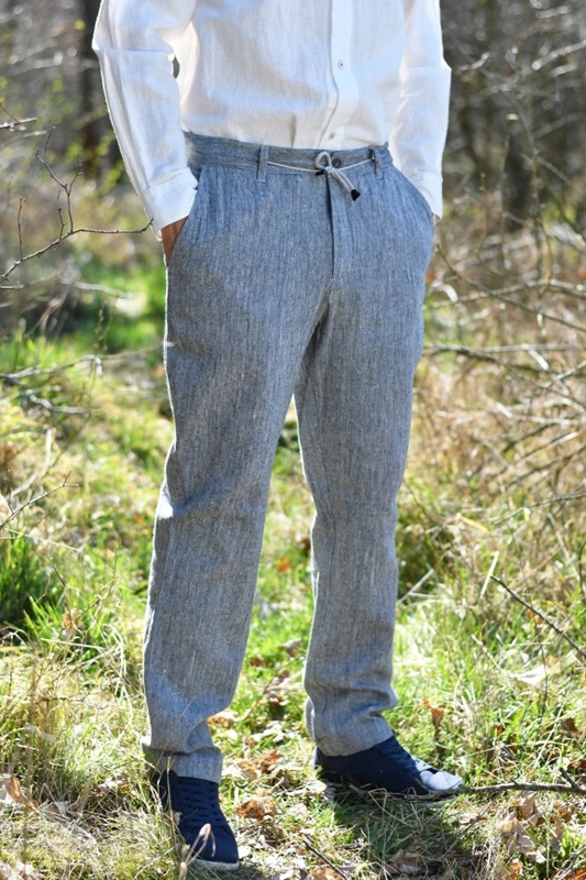 H&D Pánské lněné kalhoty HD H112280 VMO Velikost: 54