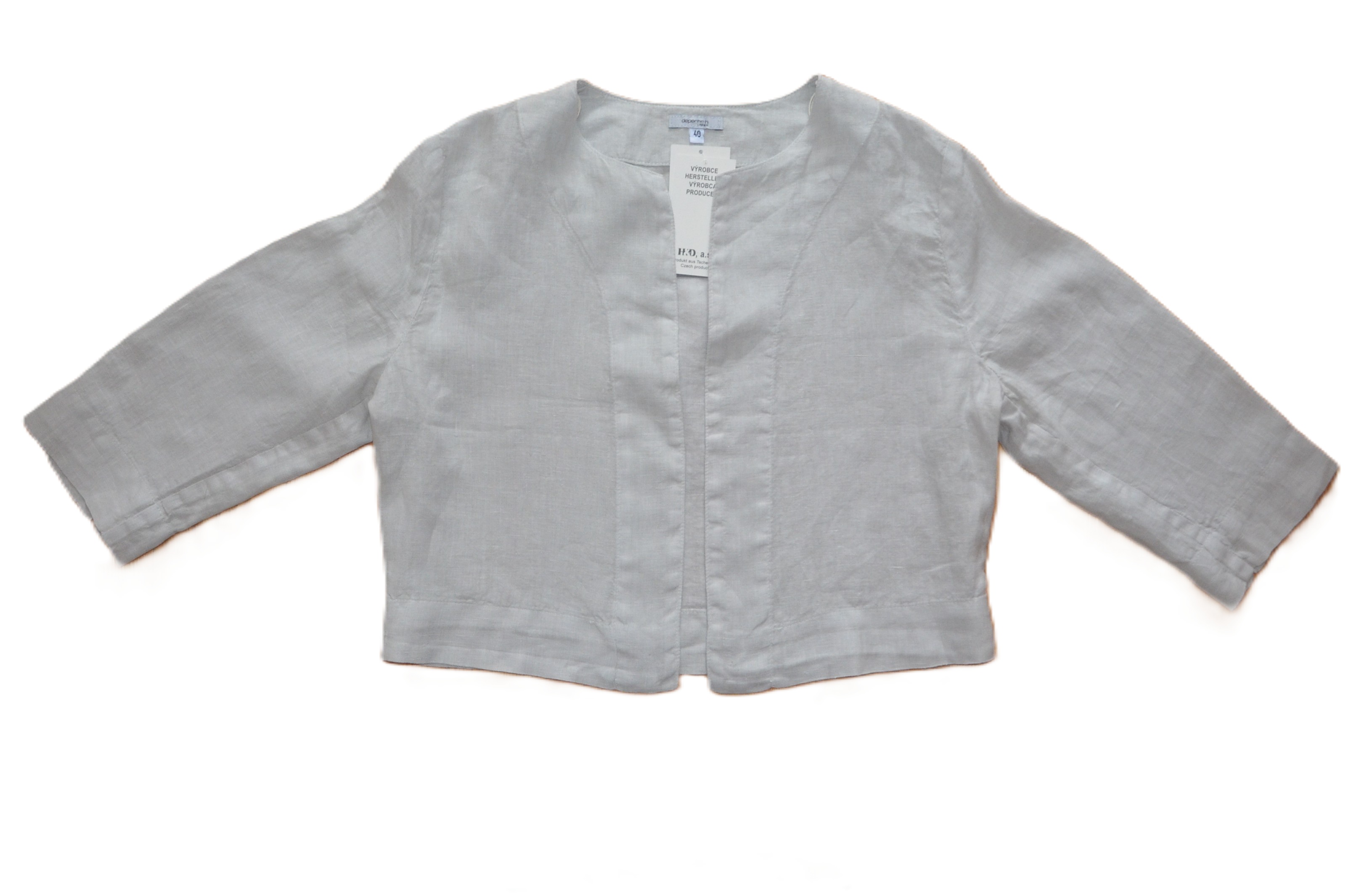 H&D Dámské lněné letní sako D53091 BE1 Velikost: 38