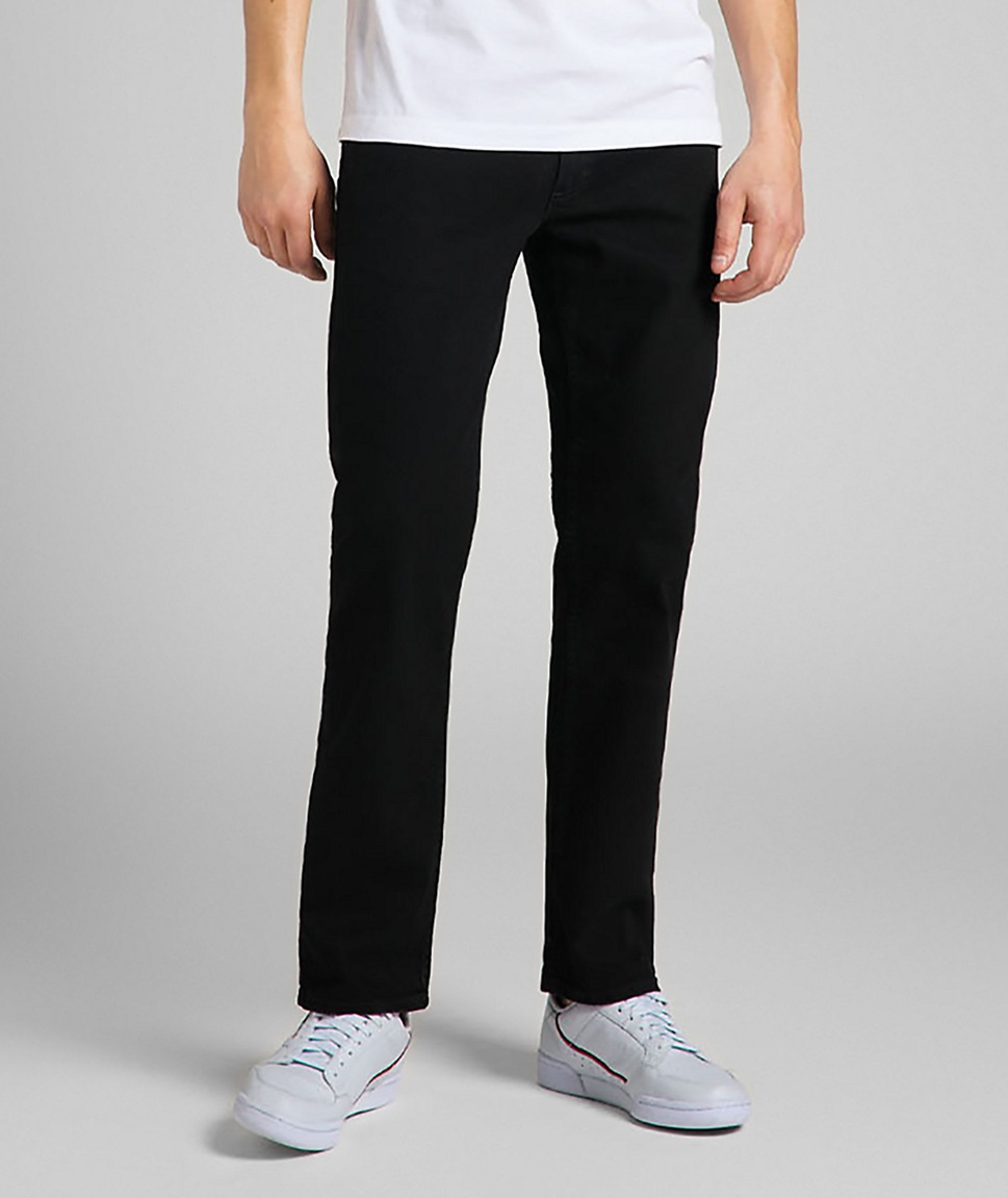 Pánské džíny LEE L76BTMQO 112140861 REGULAR STRAIGHT Black Overdye Velikost Pas/Délka: 34/34