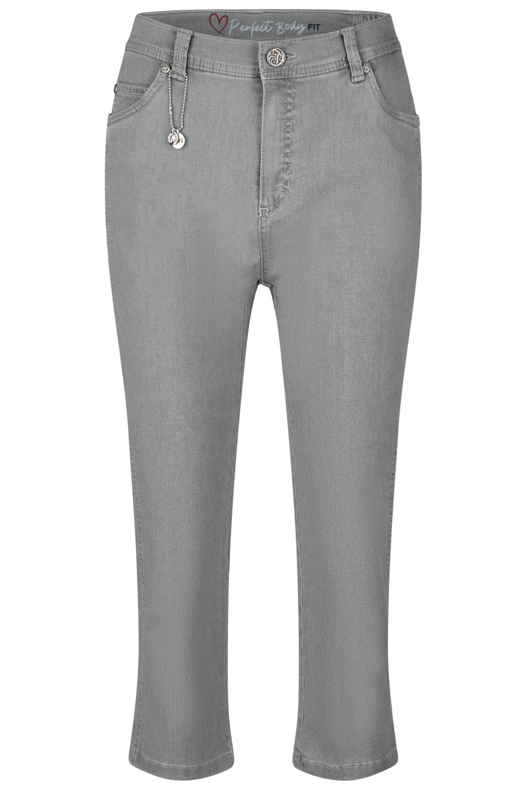 Dámské kalhoty ANNA MONTANA 4008SNOS DORA COMFORT FIT CAPRI MILANO 33 Silber Velikost: 46