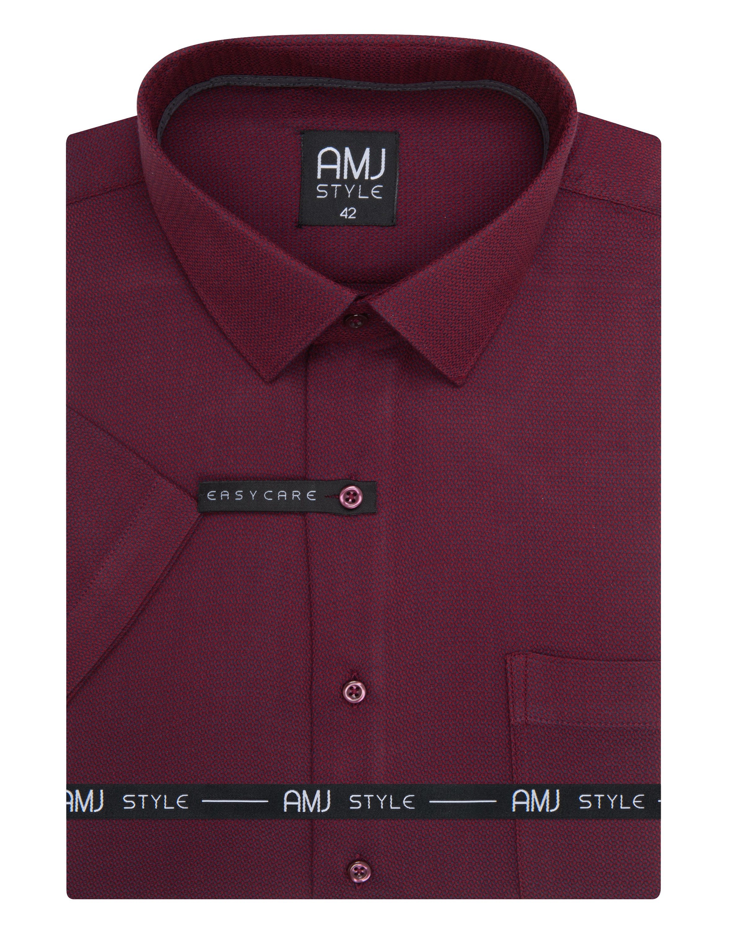 Pánská košile krátký rukáv AMJ VKSR 1456 Slim Fit Style Velikost: 38