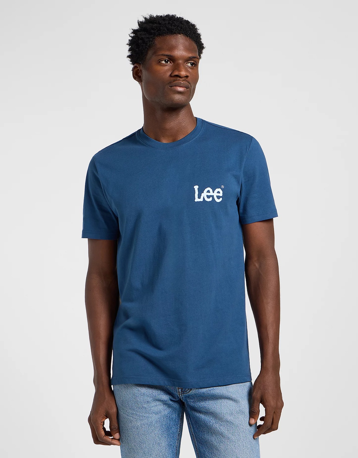 Pánské tričko LEE LMG0011 112364538 MEDIUM WOBBLY LEE TEE Orion Blue Velikost: S