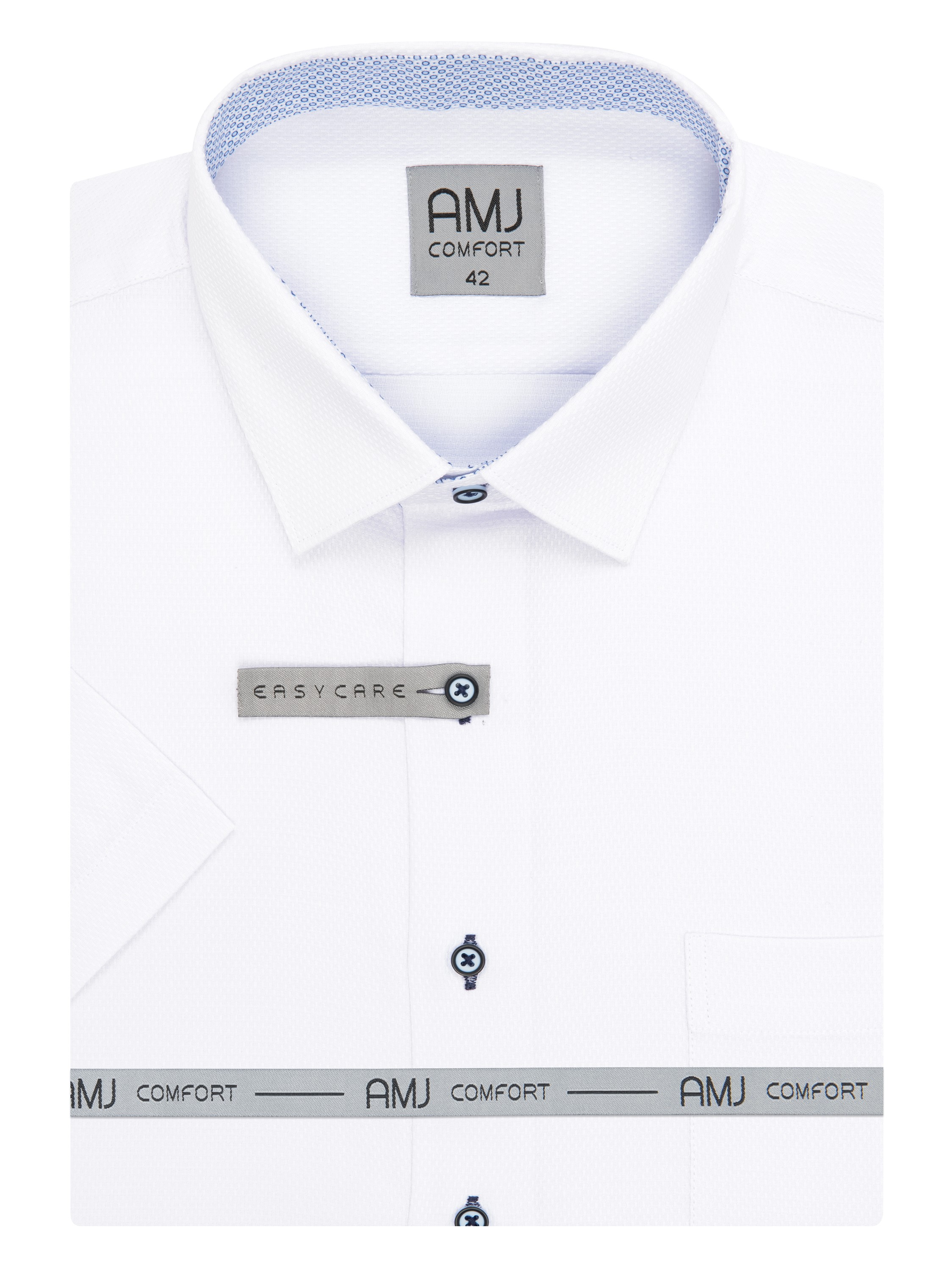 Pánská košile krátký rukáv AMJ VKBR 1154/24 Classic Comfort Velikost: 41