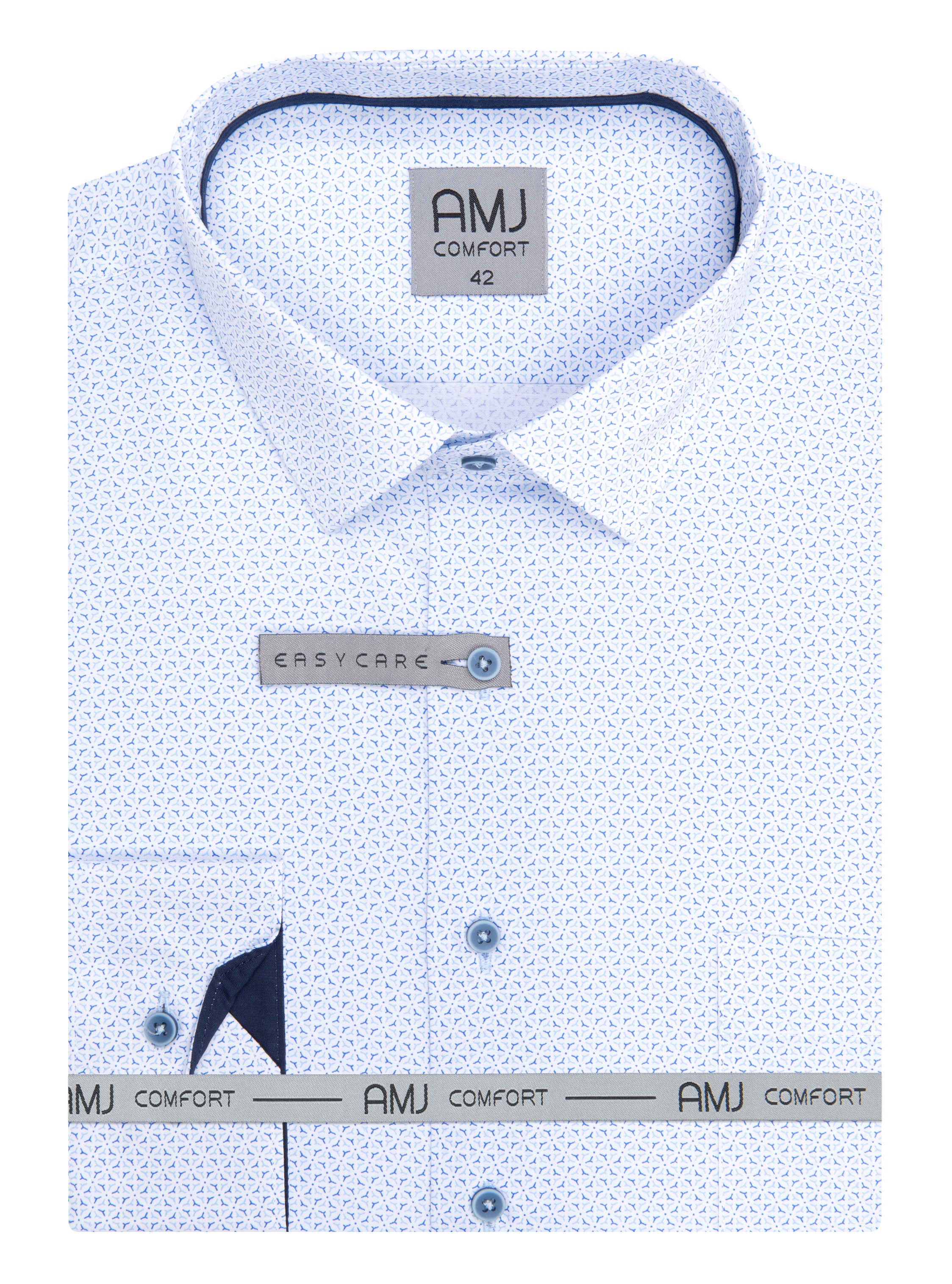 Pánská košile dlouhý rukáv AMJ VDBPSR 1476 Slim Fit Comfort Prodloužená Velikost: 38/3