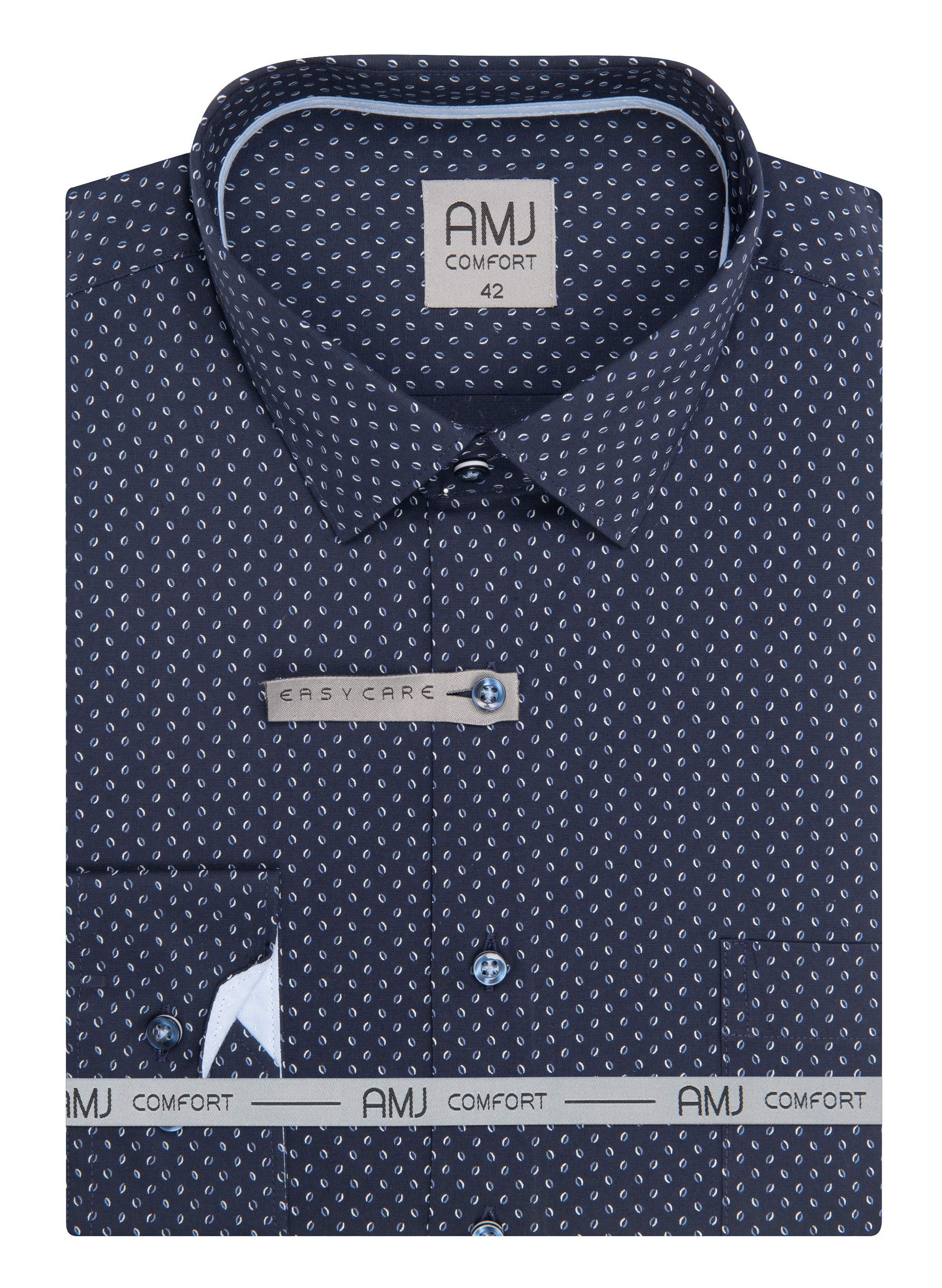 Pánská košile dlouhý rukáv rukáv AMJ VDBR VDNBR 1480 Classic Comfort Velikost: 42