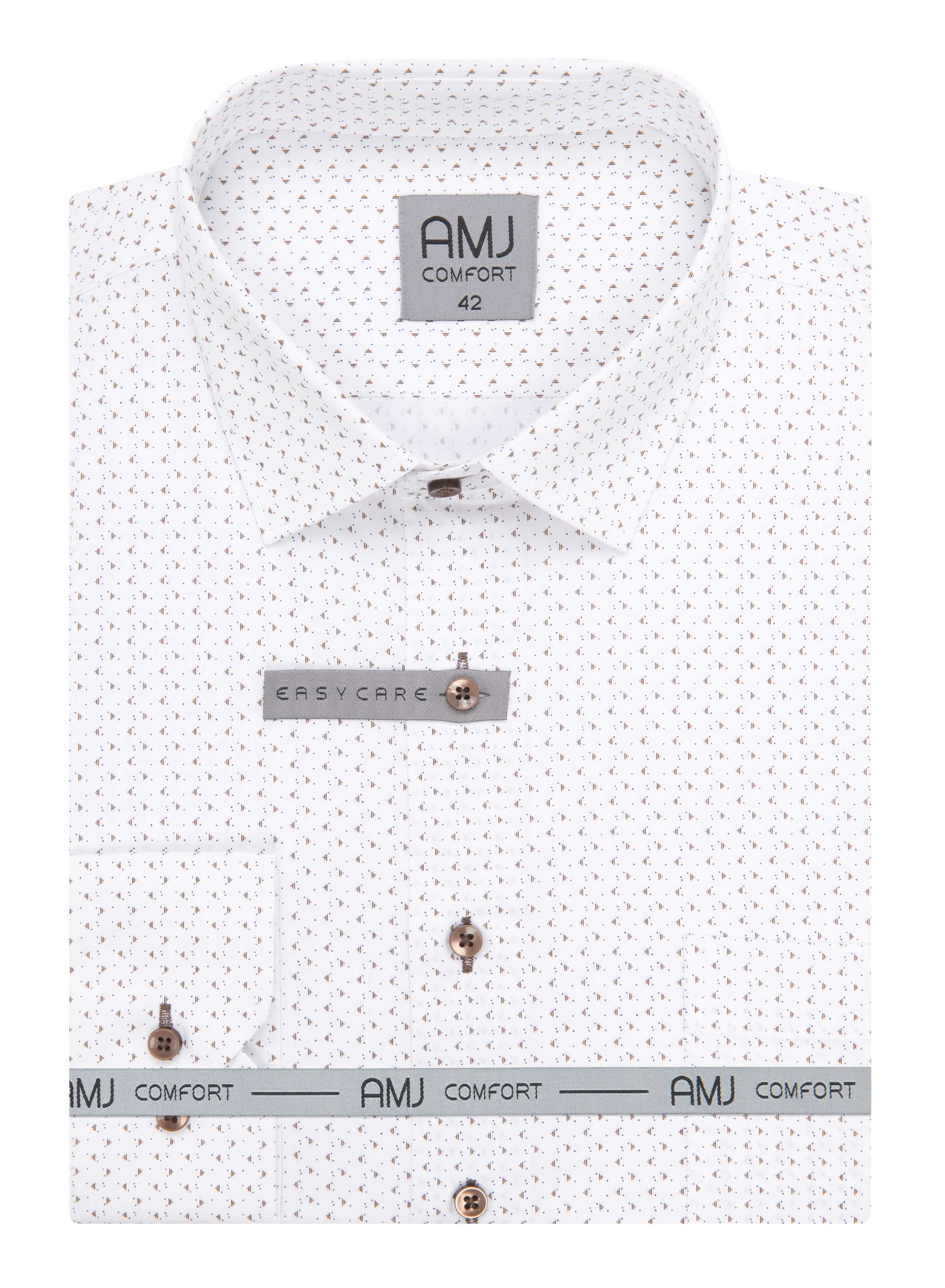 Pánská košile dlouhý rukáv AMJ VDSB 1398 Slim Fit Comfort Velikost: 42