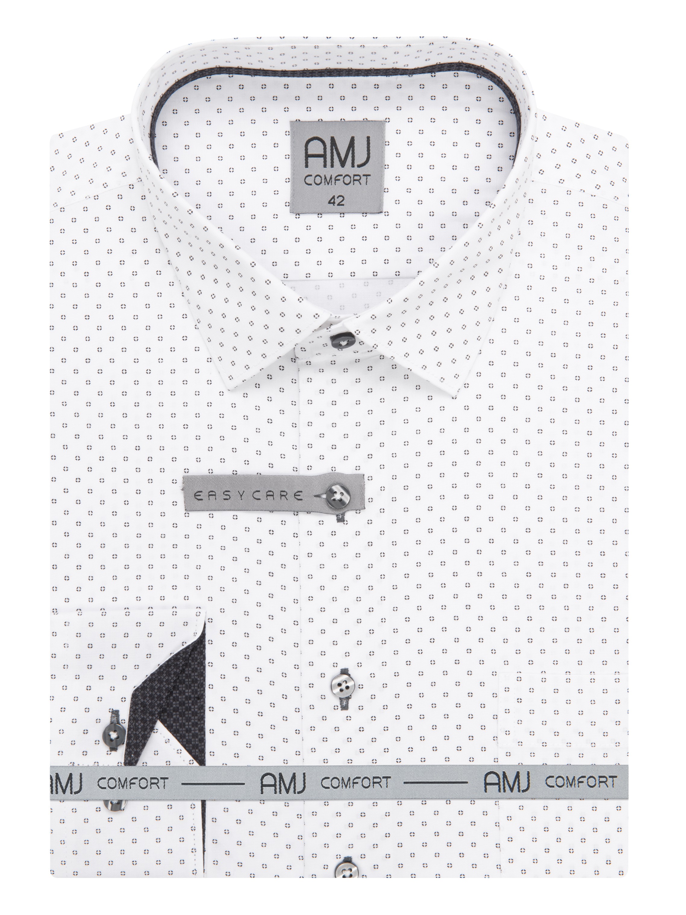 Pánská košile dlouhý rukáv AMJ VDSBR 1413 Slim Fit Comfort Velikost: 41