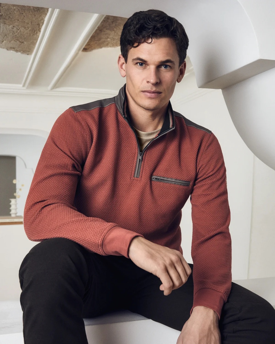 Pánská mikina s polozapínáním na zip HAJO 27818 331 STAY FRESH Velikost: XXXL