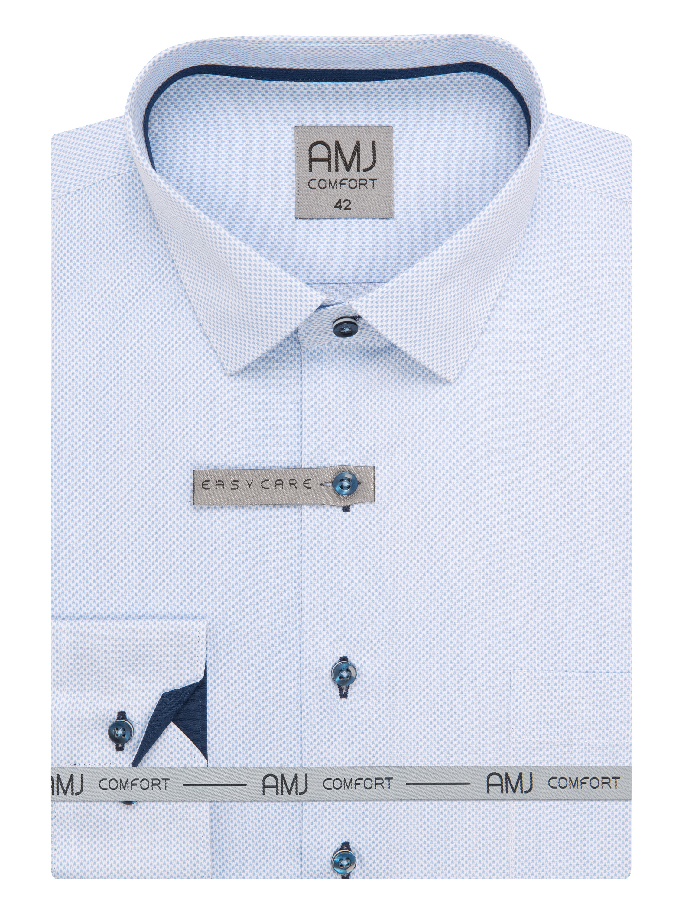 Pánská košile dlouhý rukáv AMJ VDBPSR 1419 Slim Fit Comfort Prodloužená Velikost: 40/3