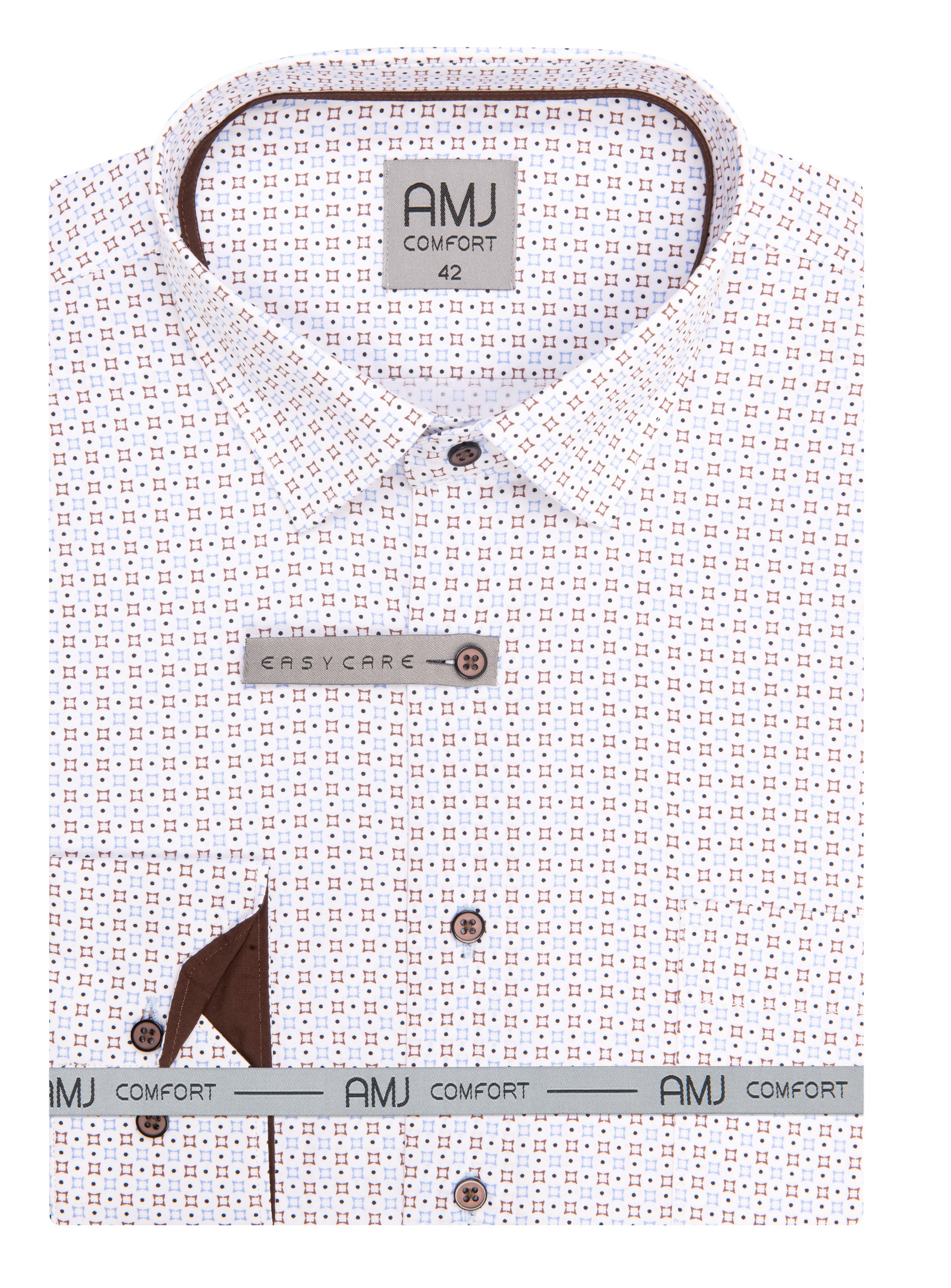 Pánská košile dlouhý rukáv AMJ VDBPSR 1486 Slim Fit Comfort Prodloužená Velikost: 38/3