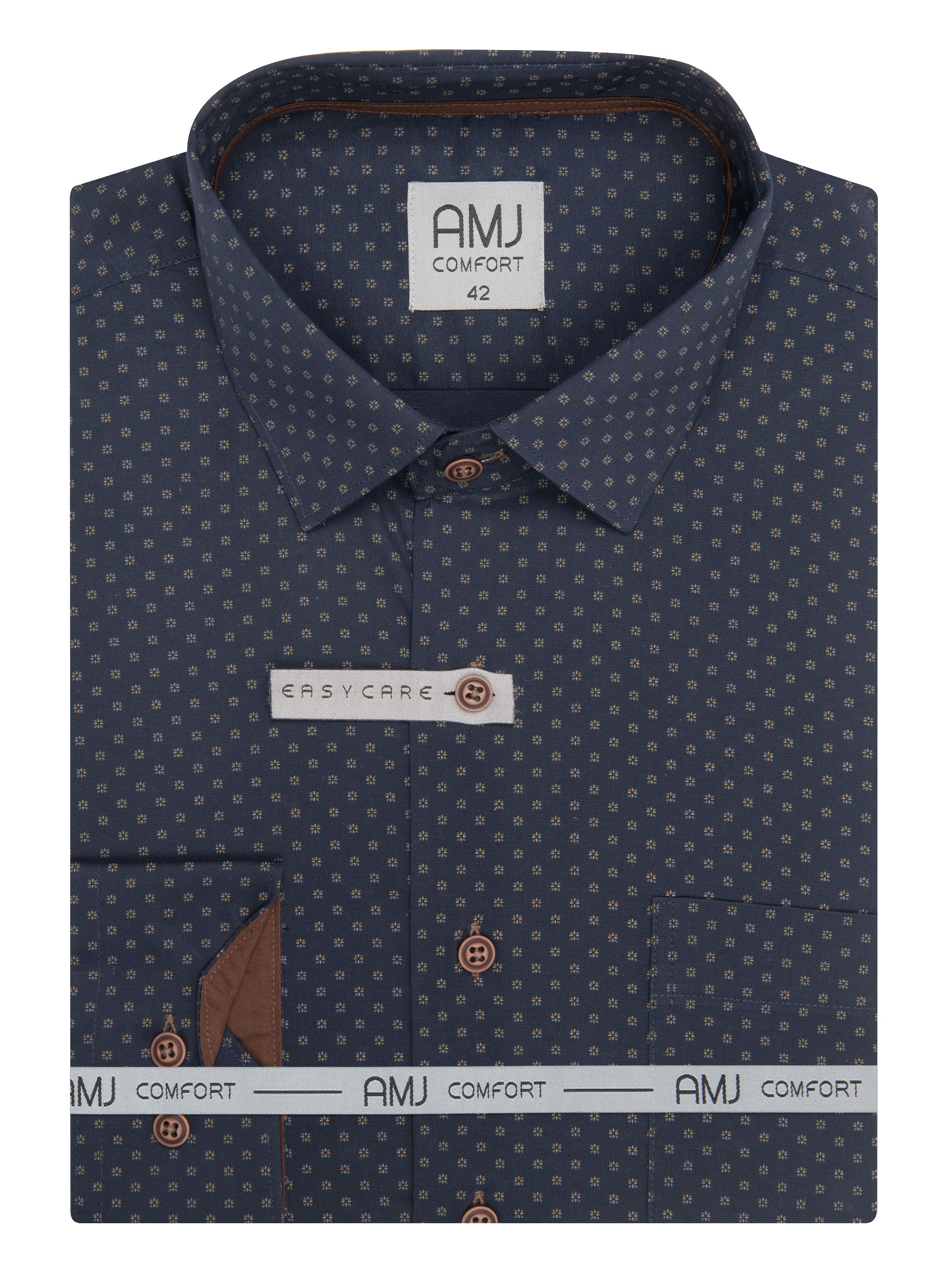 Pánská košile dlouhý rukáv AMJ VDBR VDNBR 1479 CLASSIC Comfort Velikost: 42