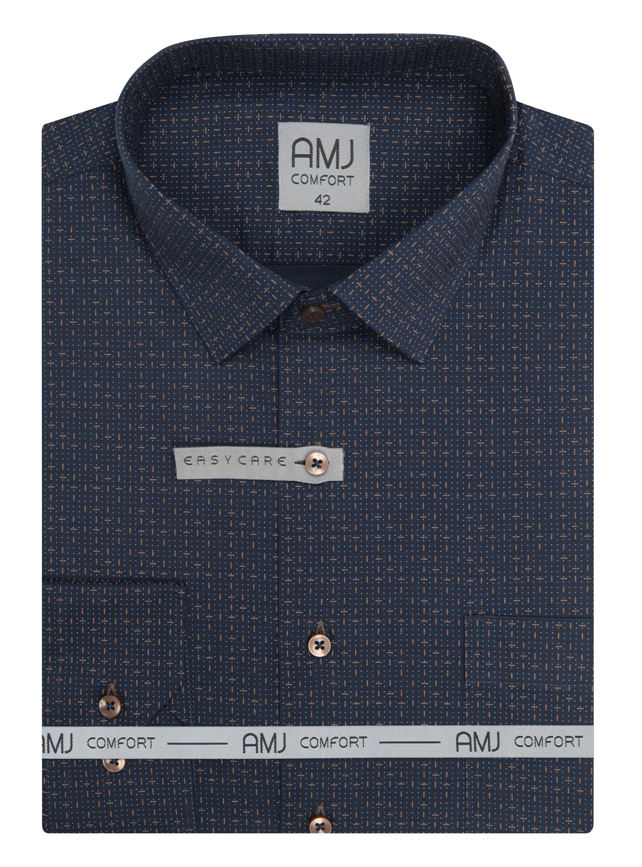 Pánská košile dlouhý rukáv AMJ VDSB 1466 Slim Fit Comfort Velikost: 40