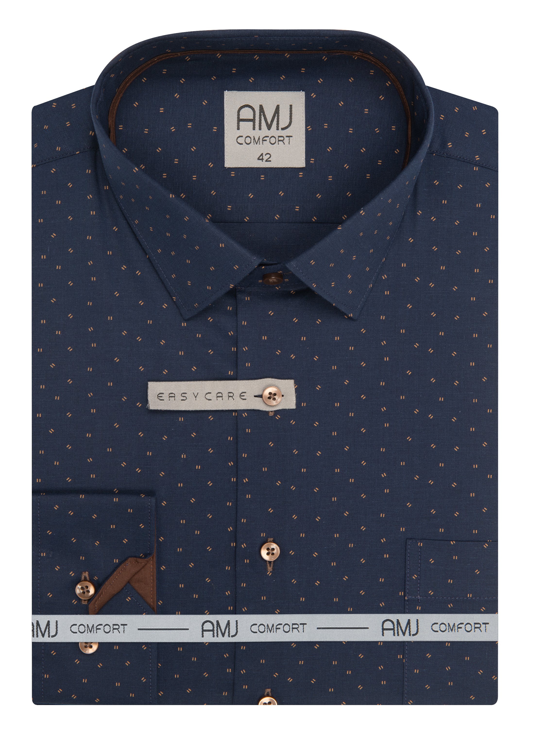 Pánská košile dlouhý rukáv AMJ VDSER 1487 Slim Fit Comfort Velikost: 39