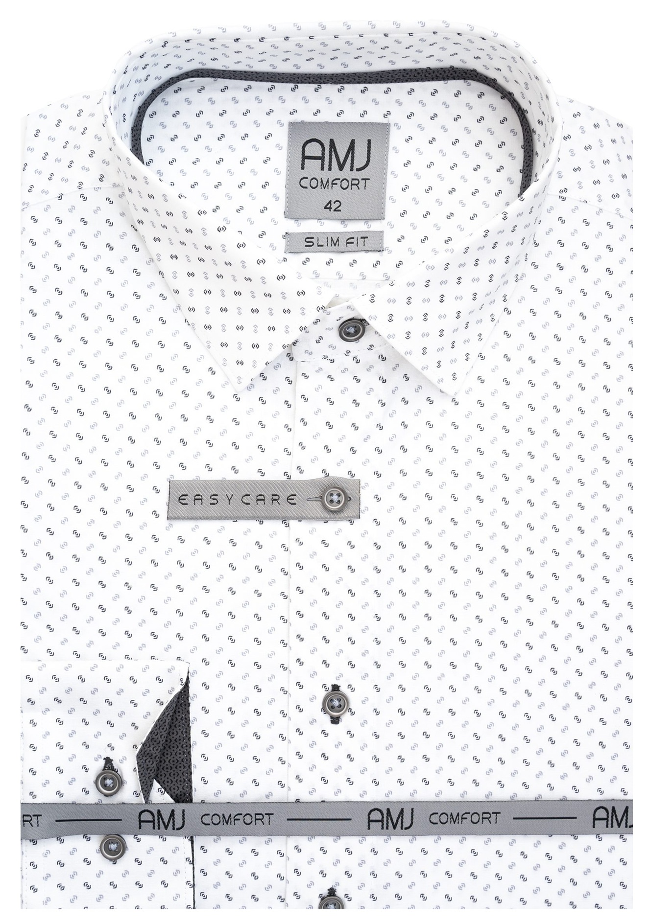 Pánská košile dlouhý rukáv AMJ VDSBR 1236 Slim Fit Comfort Velikost: 41