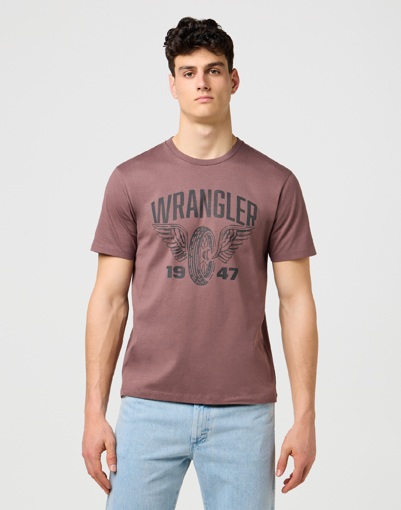 Pánské tričko WRANGLER 112371476 AMERICANA TEE Peppercorn Velikost: S