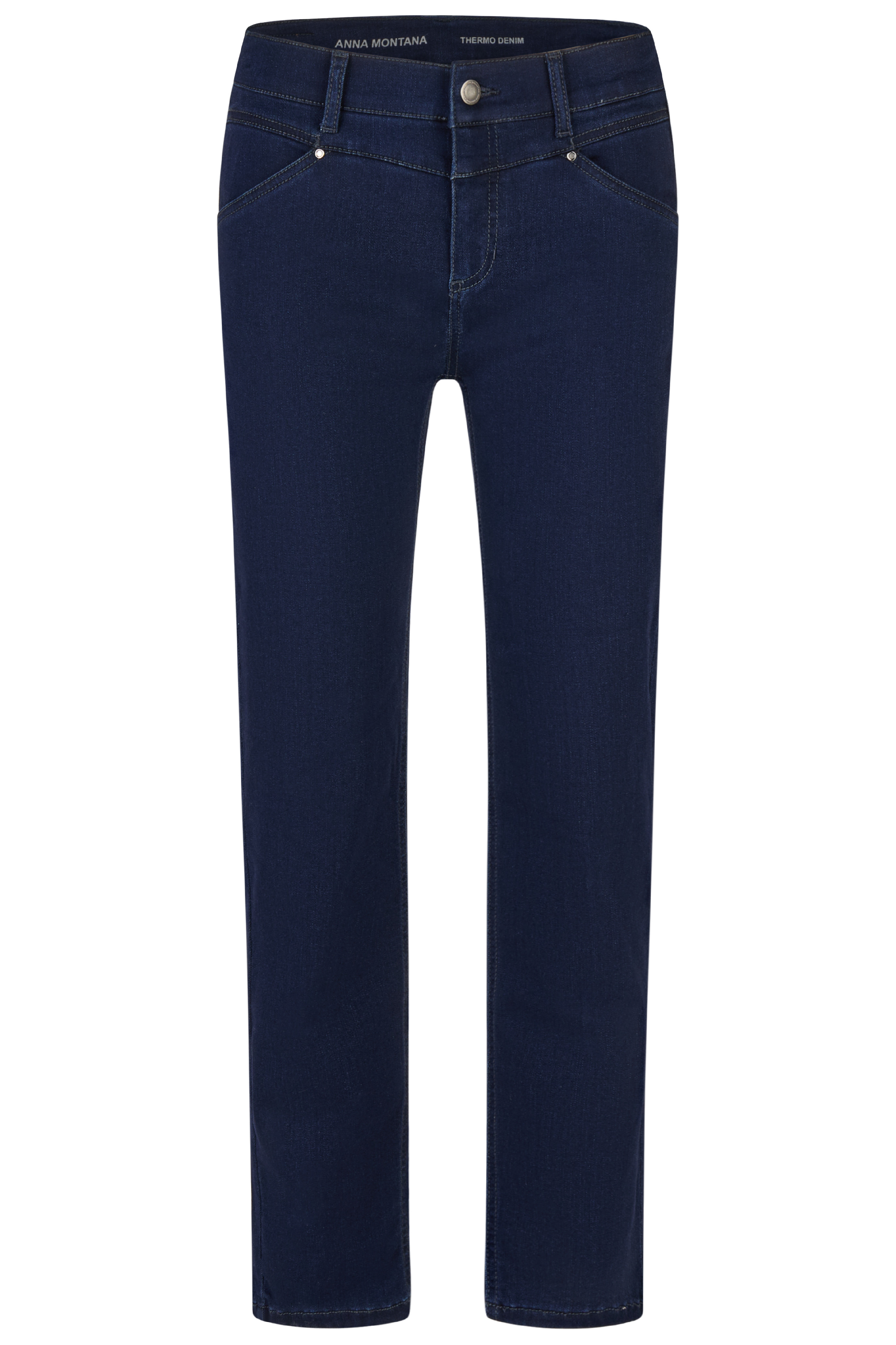 Dámské zatepleté kalhoty ANNA MONTANA 1928 Angelika Slim Fit Thermo Denim 155 Bordo Velikost: 44