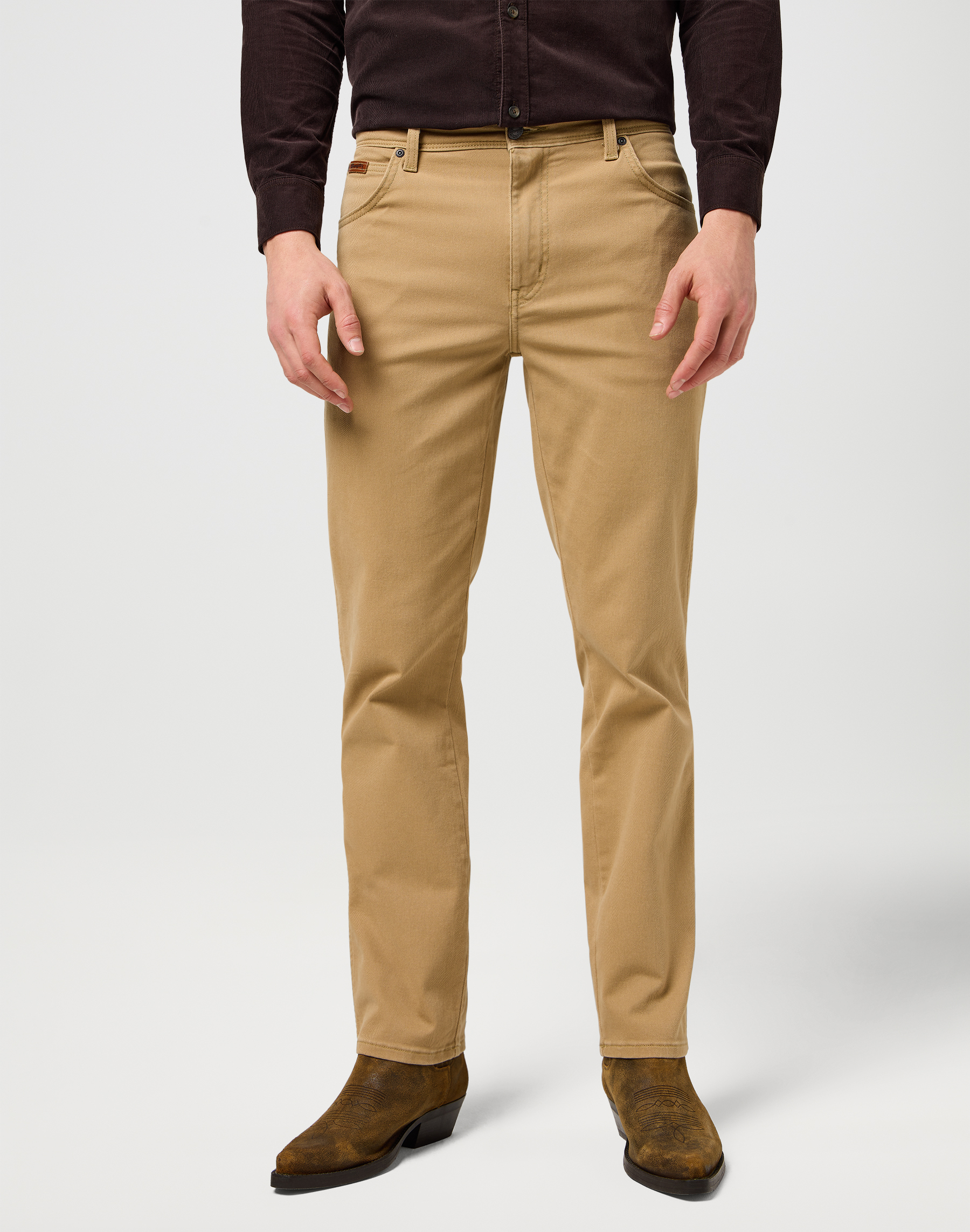 Pánské kalhoty WRANGLER 112371695 TEXAS Tiger Eyes Velikost Pas/Délka: 36/30