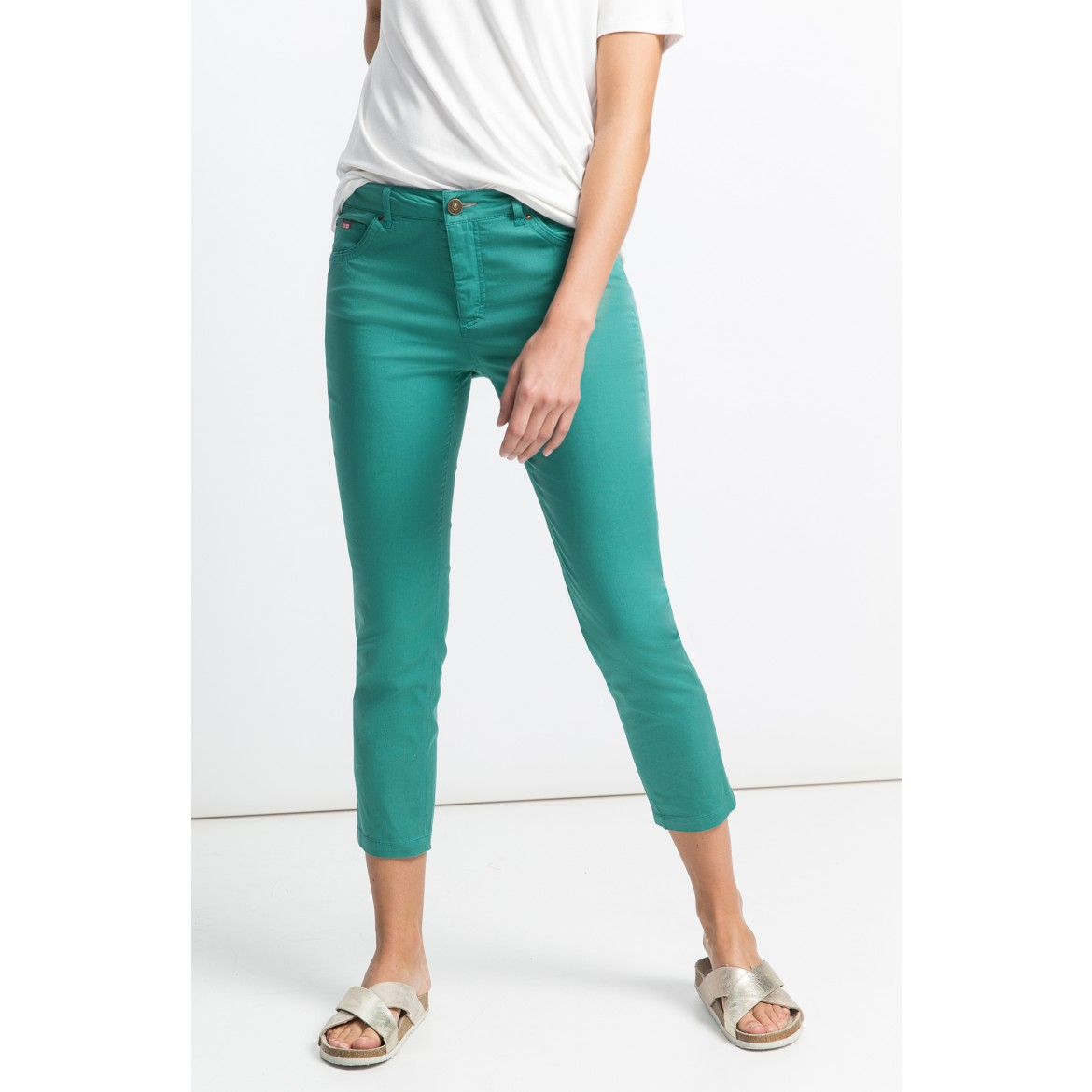 H.I.S Dámské 3/4 kalhoty HIS 101222 MONROE STRETCH Deep Jungle Velikost Pas: 36