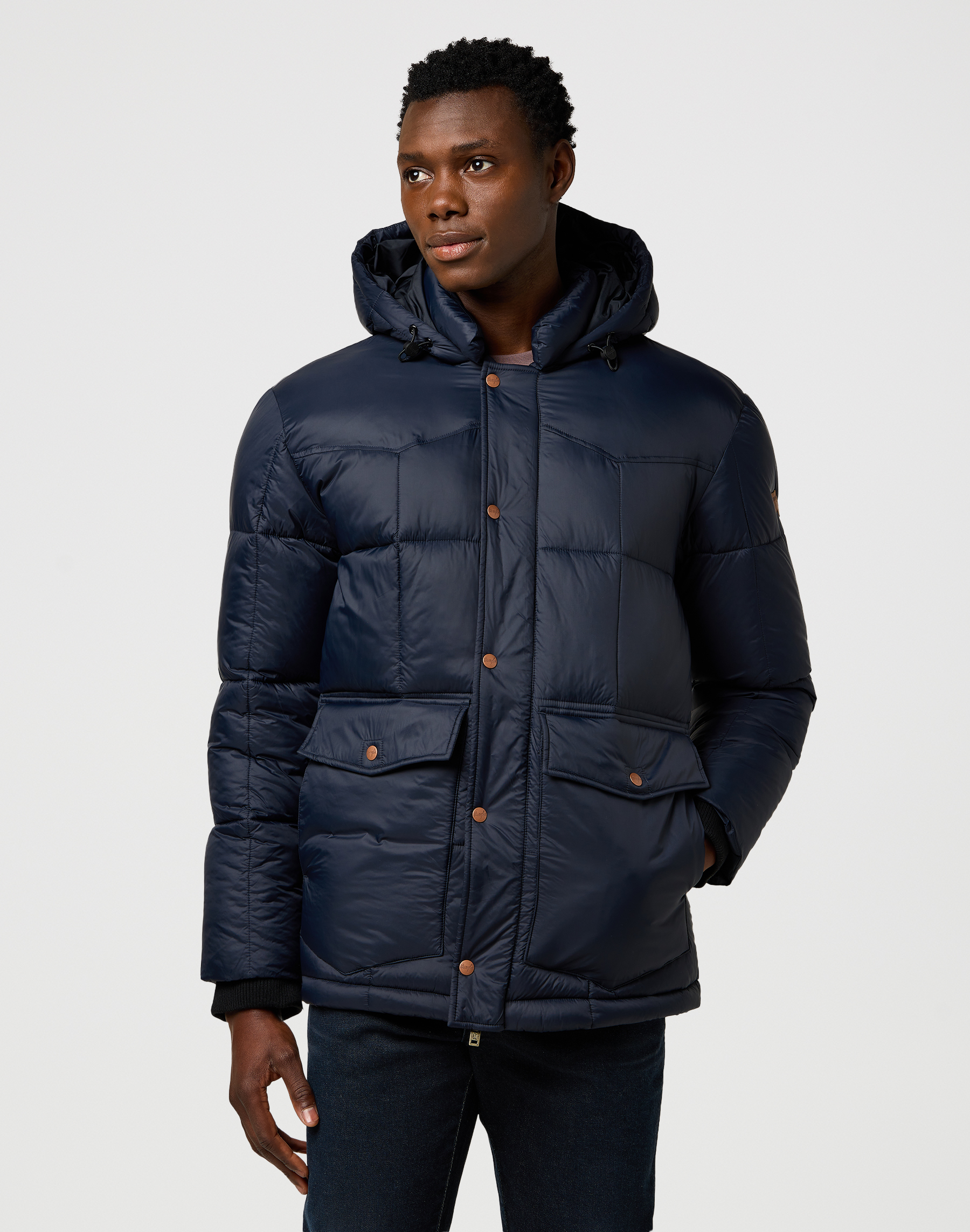 Pánská zimní bunda PARKA WRANGLER 112371450 PARKA JACKET Black Velikost: XXL