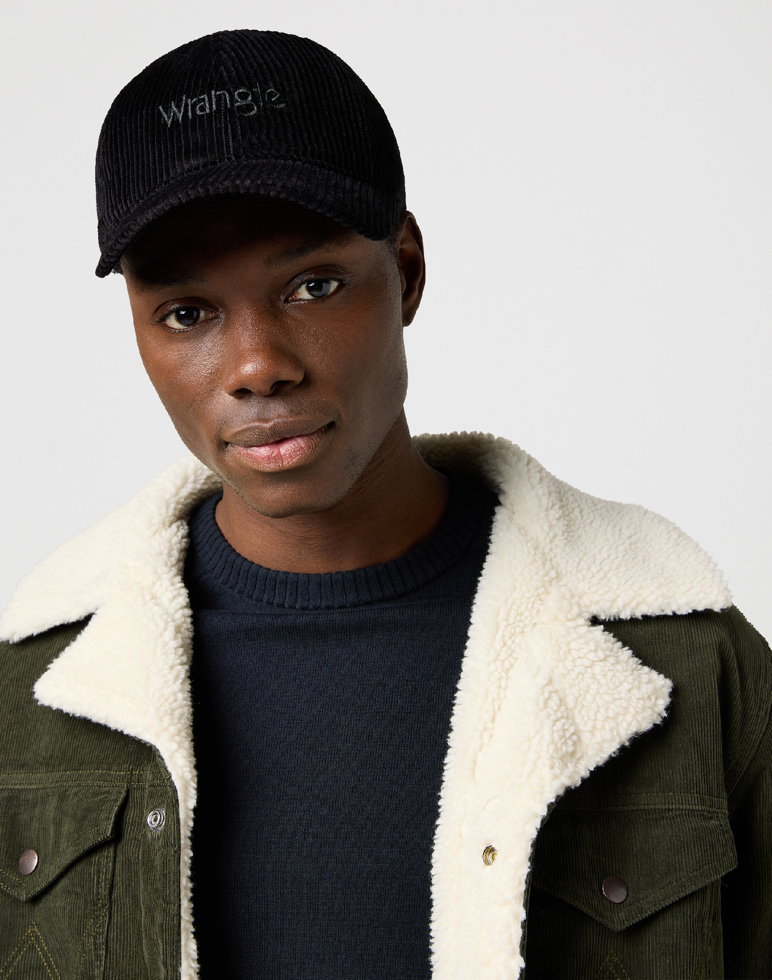 LEE Manšestrová kšiltovka WRANGLER 112372374 CORDUROY CAP Black Univerzální velikost: jedna velikost