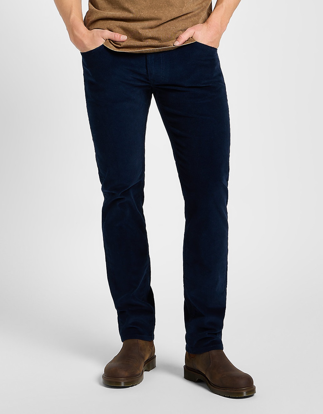 Pánské manšestrové kalhoty LEE 112373981 DAREN ZIP FLY River Navy Velikost Pas/Délka: 31/30