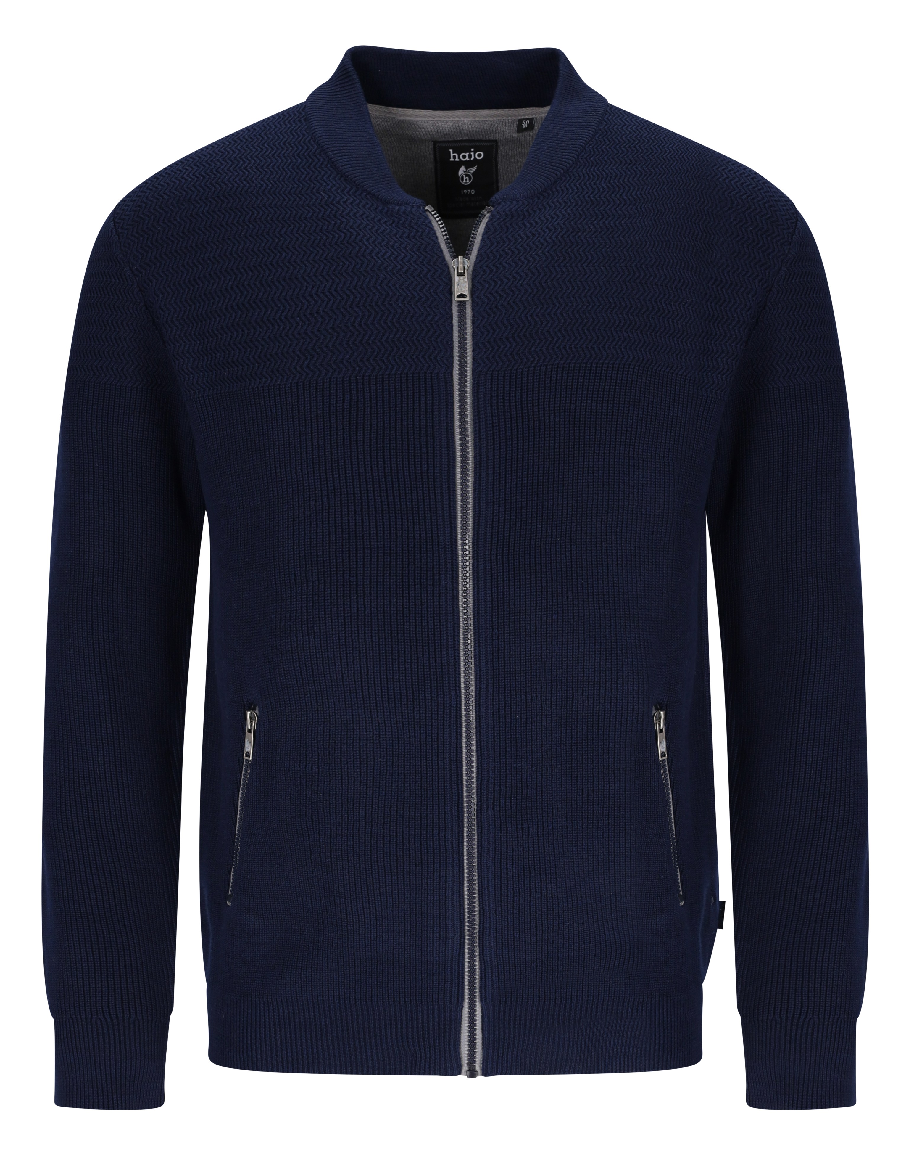 Pánský svetr celopropínací na zip HAJO 27851 609 Velikost: XXXL