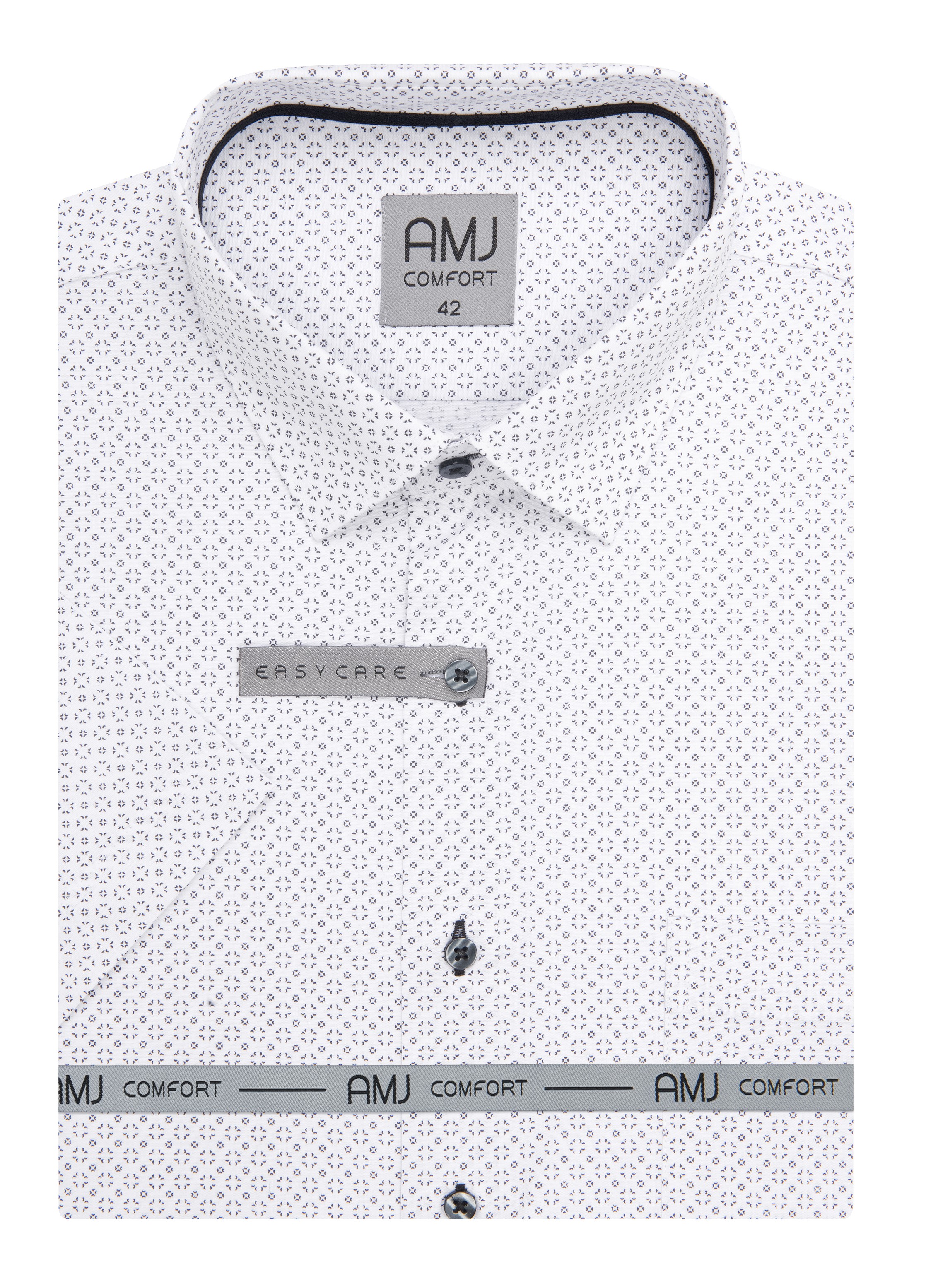 Pánská košile krátký rukáv AMJ VKBR VKNBR 1443 Classic Comfort Velikost: 40