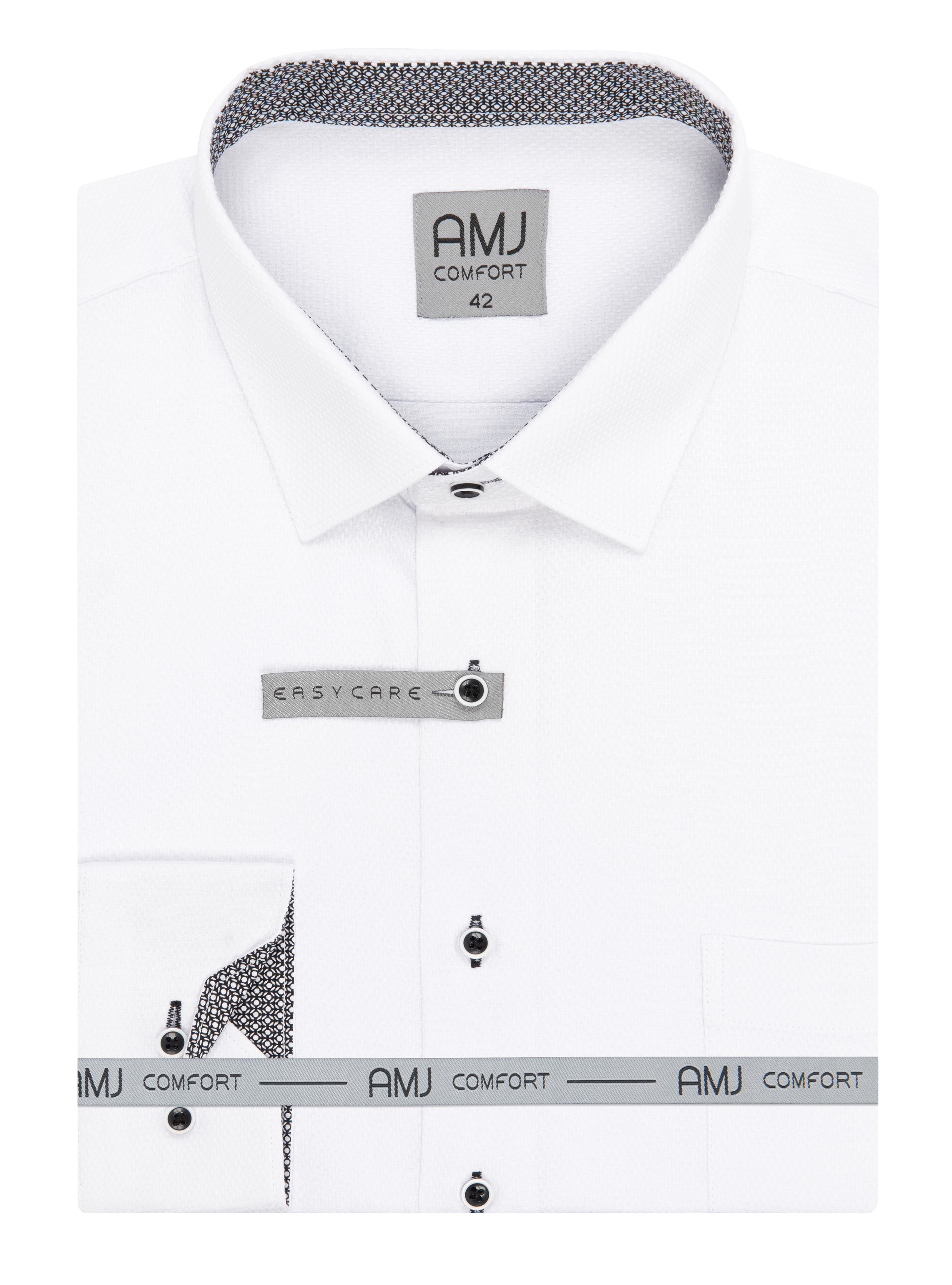 Pánská košile dlouhý rukáv AMJ VDBR 1154/19 Classic Comfort Velikost: 42