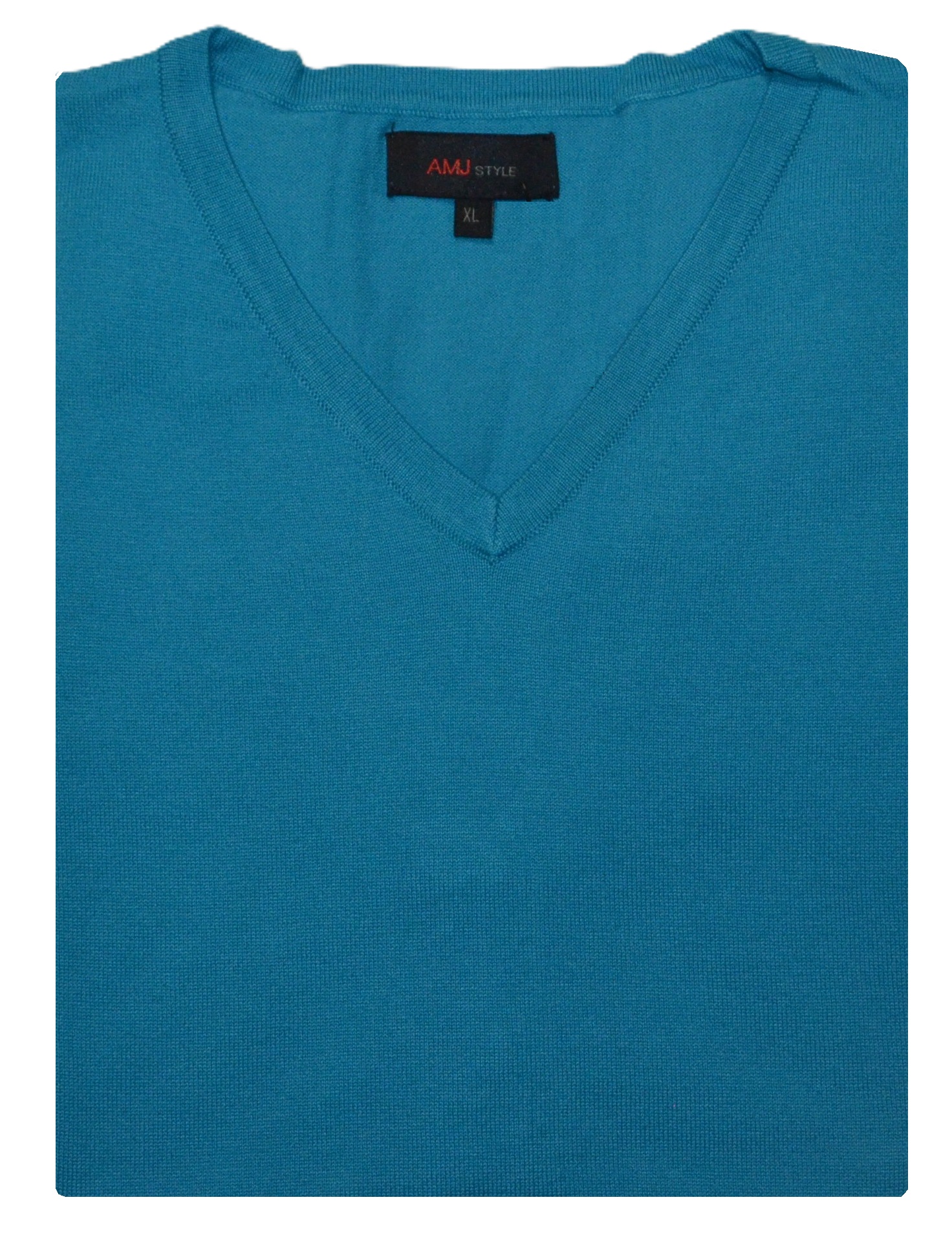 Pánská pletená vesta AMJ tyrkysová 022 Velikost: XL