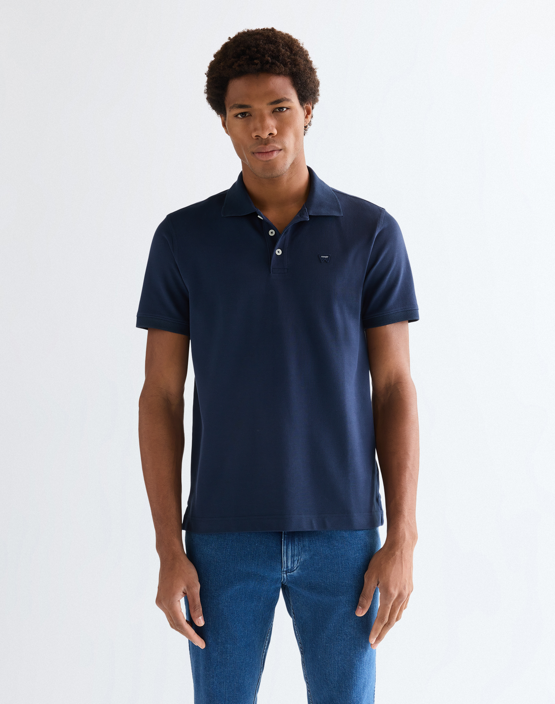 Pánská polokošile krátký rukáv WRANGLER 112377978 POLO SHIRT Navy Velikost: S
