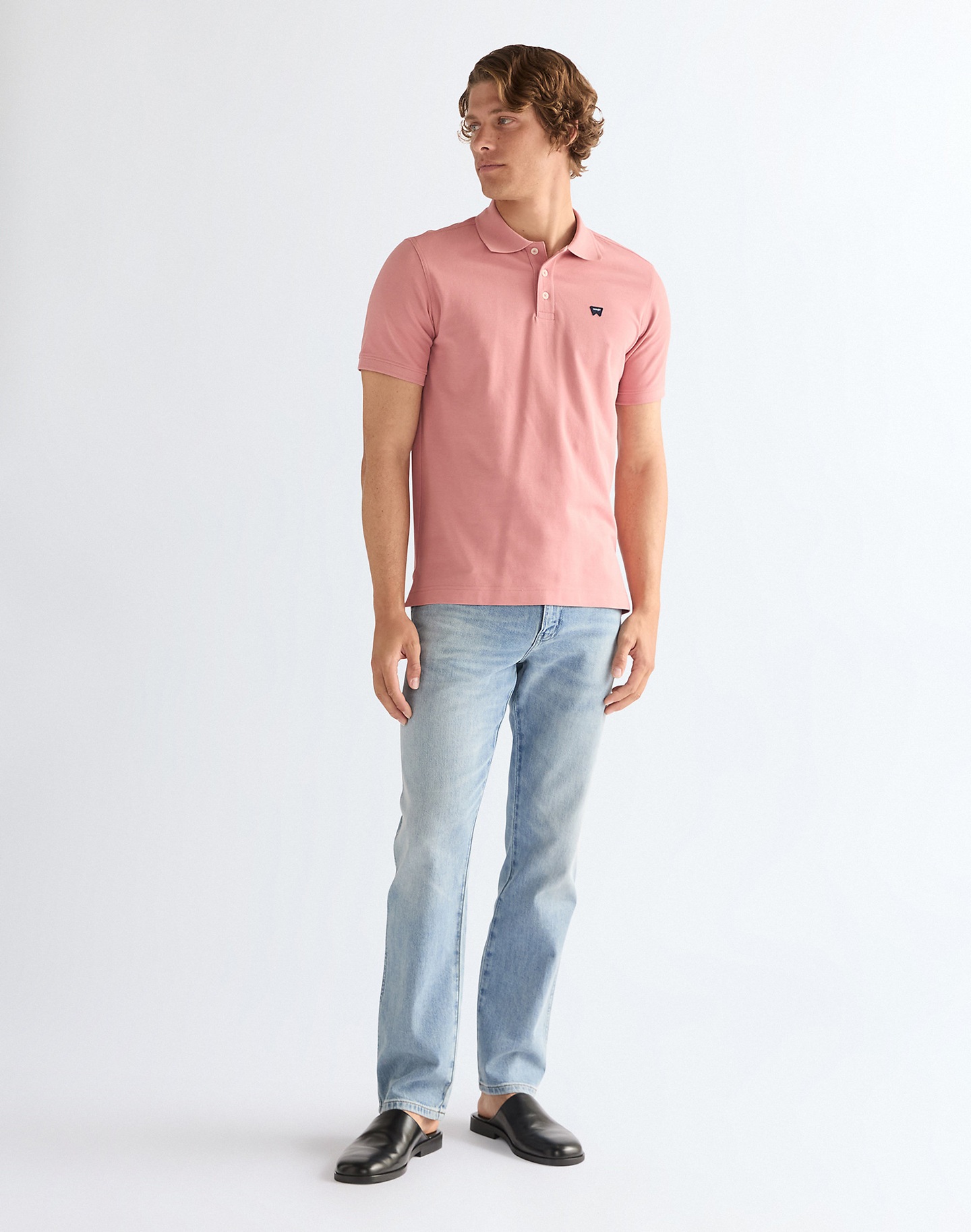 Pánská polokošile krátký rukáv WRANGLER 112378002 POLO SHIRT Dusty Rose Velikost: S