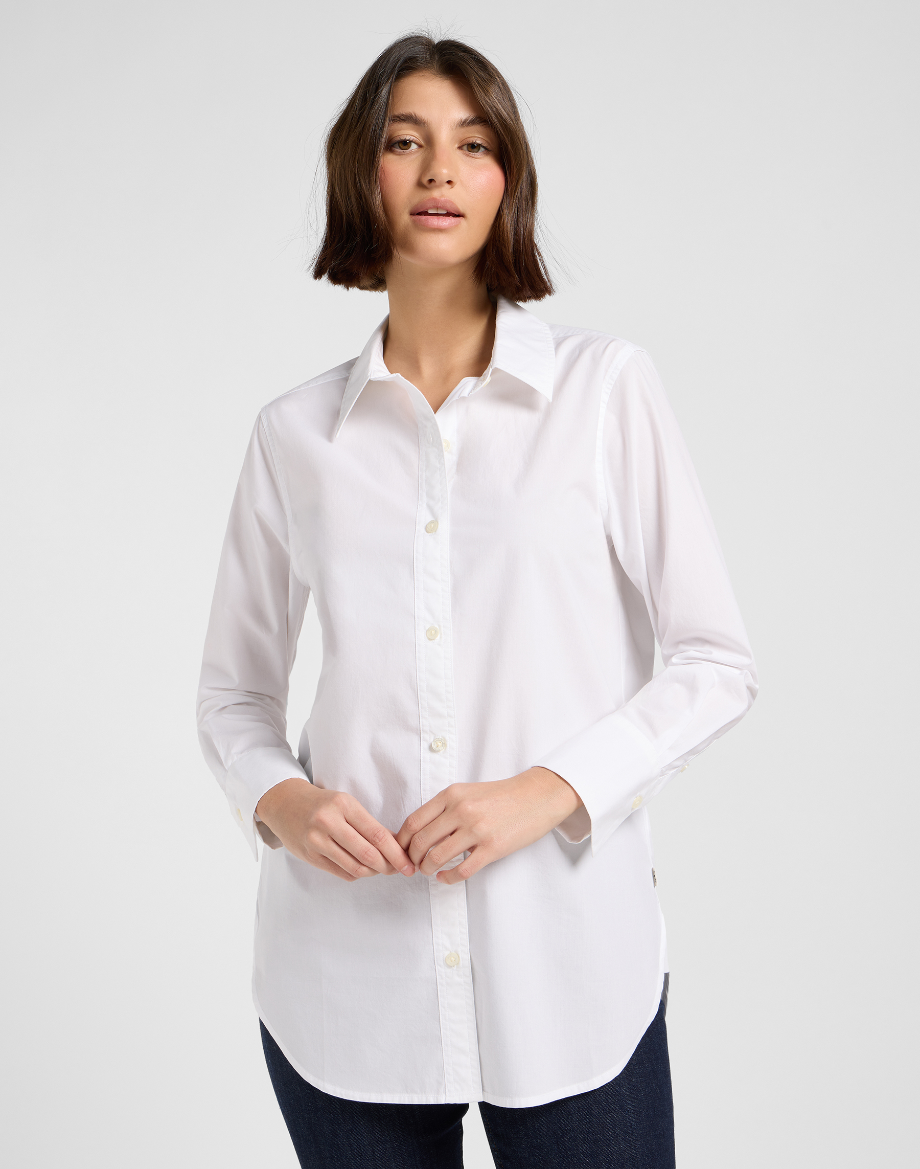 Dámská košile dlouhý rukáv LEE 112370823 CLASSIC SHIRT Bright White Velikost: XS