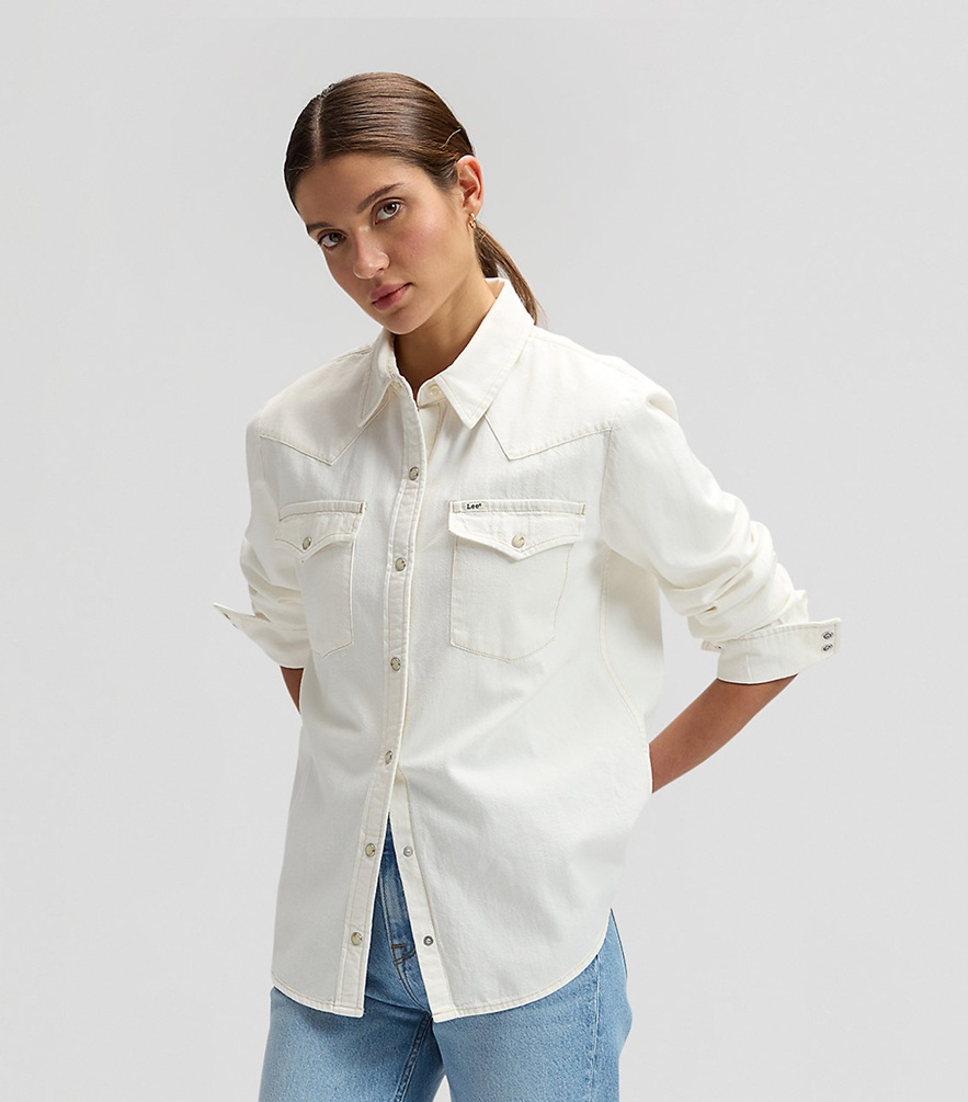 Dámská džínová košile LEE 112376970 REGULAR WESTERN SHIRT Winter Light Velikost: XS