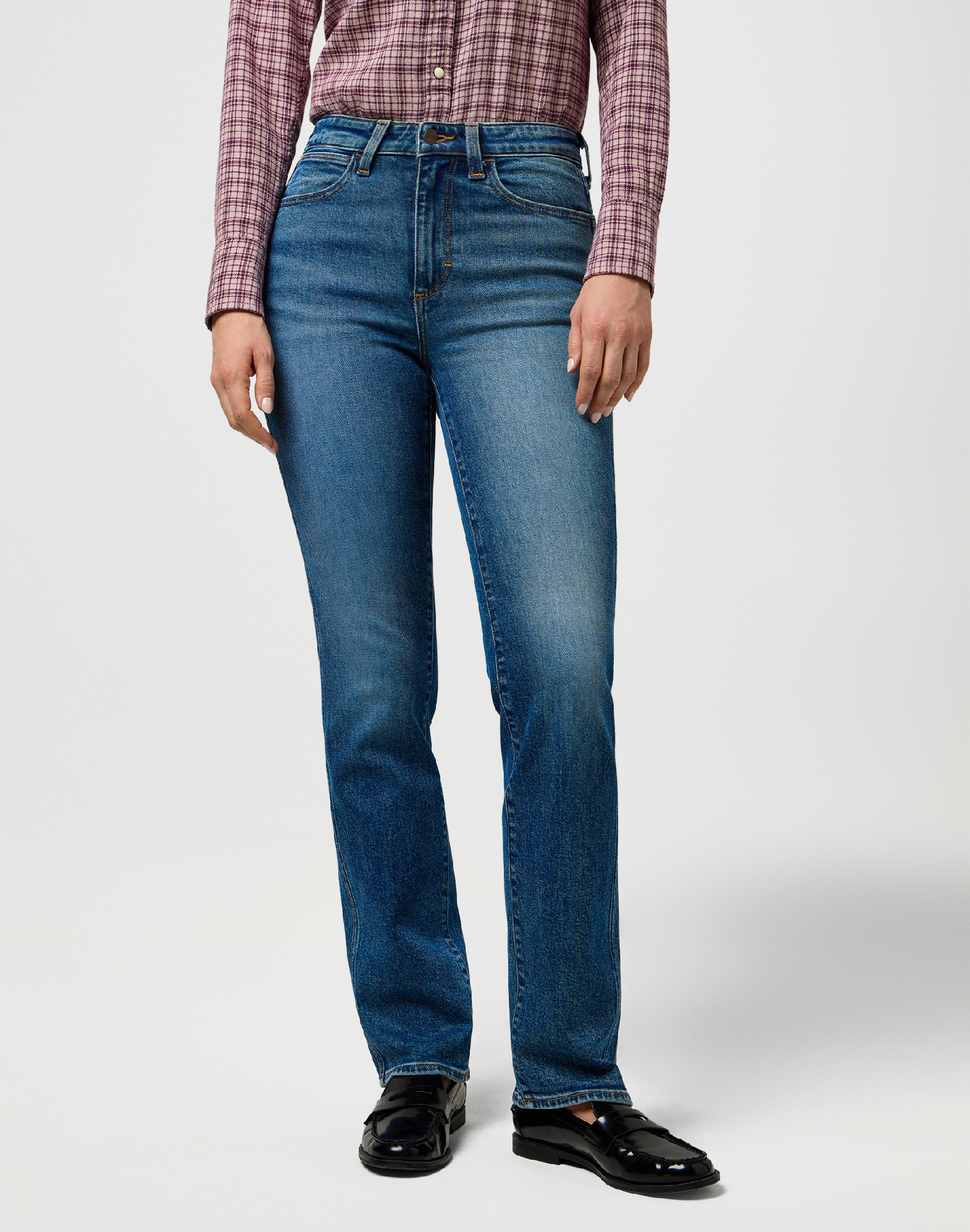 Dámské džíny WRANGLER 112371568 STRAIGHT Heavenly Harbor Velikost Pas/Délka: 29/32