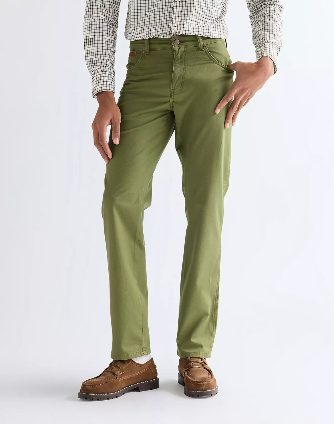 Pánské kalhoty WRANGLER 112377794 TEXAS Capulet Olive Velikost Pas/Délka: 32/30