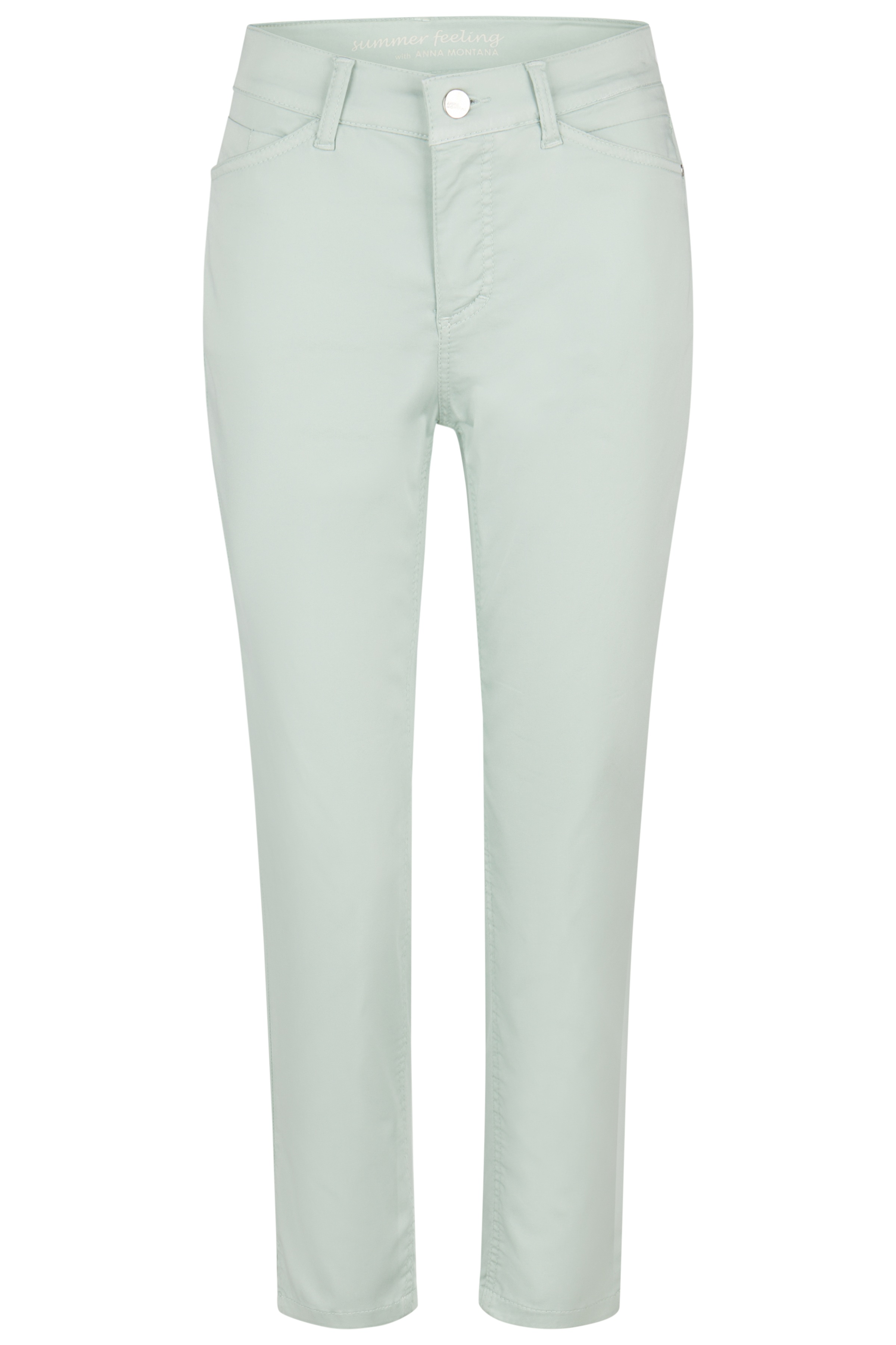 Dámské kalhoty ANNA MONTANA 1290 Angelika Slim Fit 7/8 ZURICH 777 Milky Green Velikost: 34