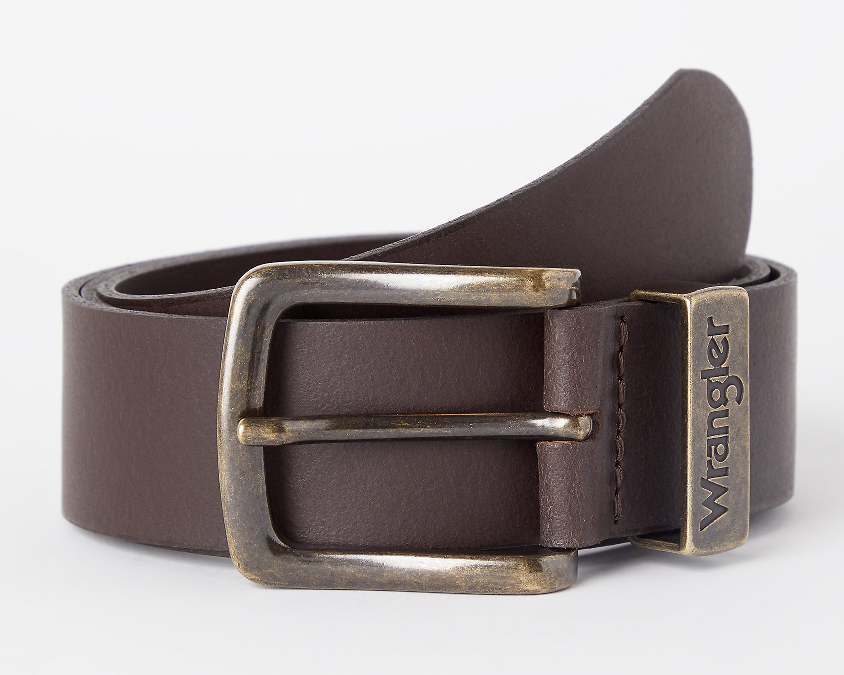 Kožený opasek WRANGLER W0080US85 112125435 METAL LOOP BELT Brown Velikost: 95 cm