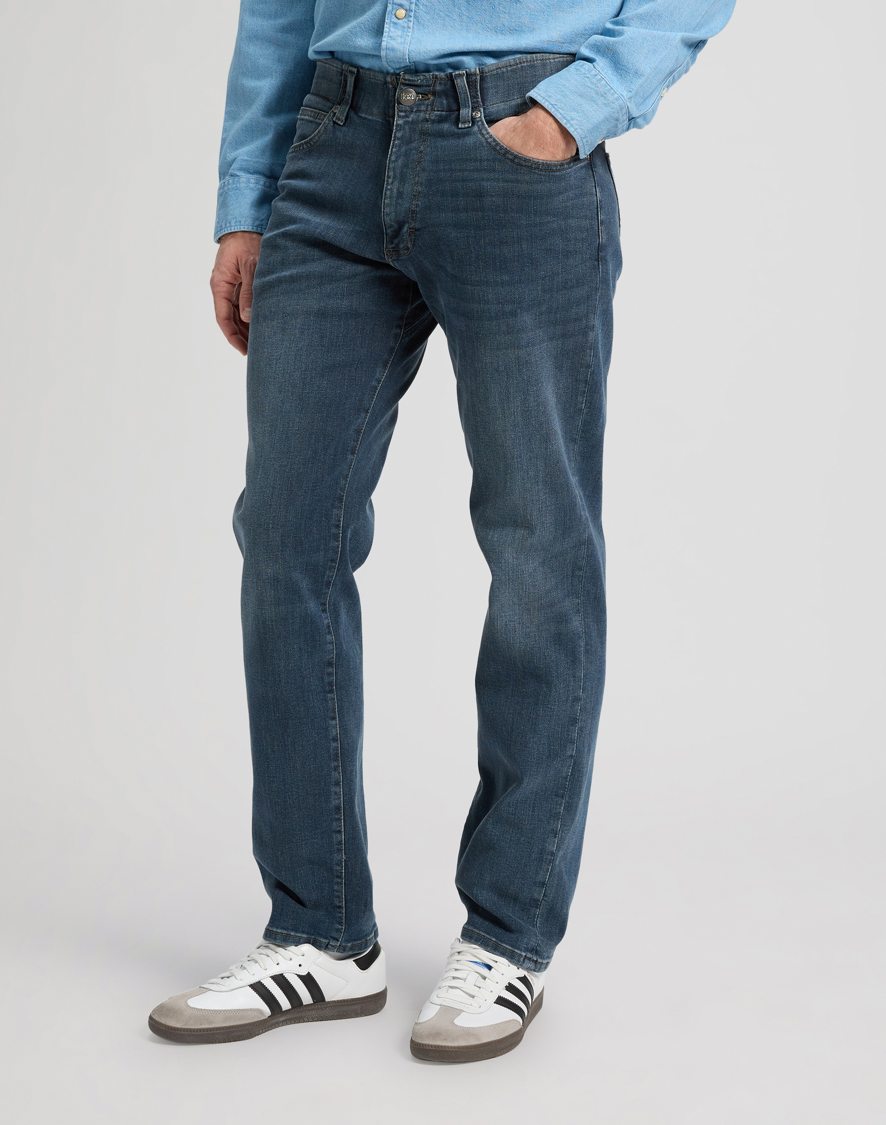 Pánské džíny LEE 112353184 STRAIGHT FIT MVP Nash Velikost Pas/Délka: 30/30