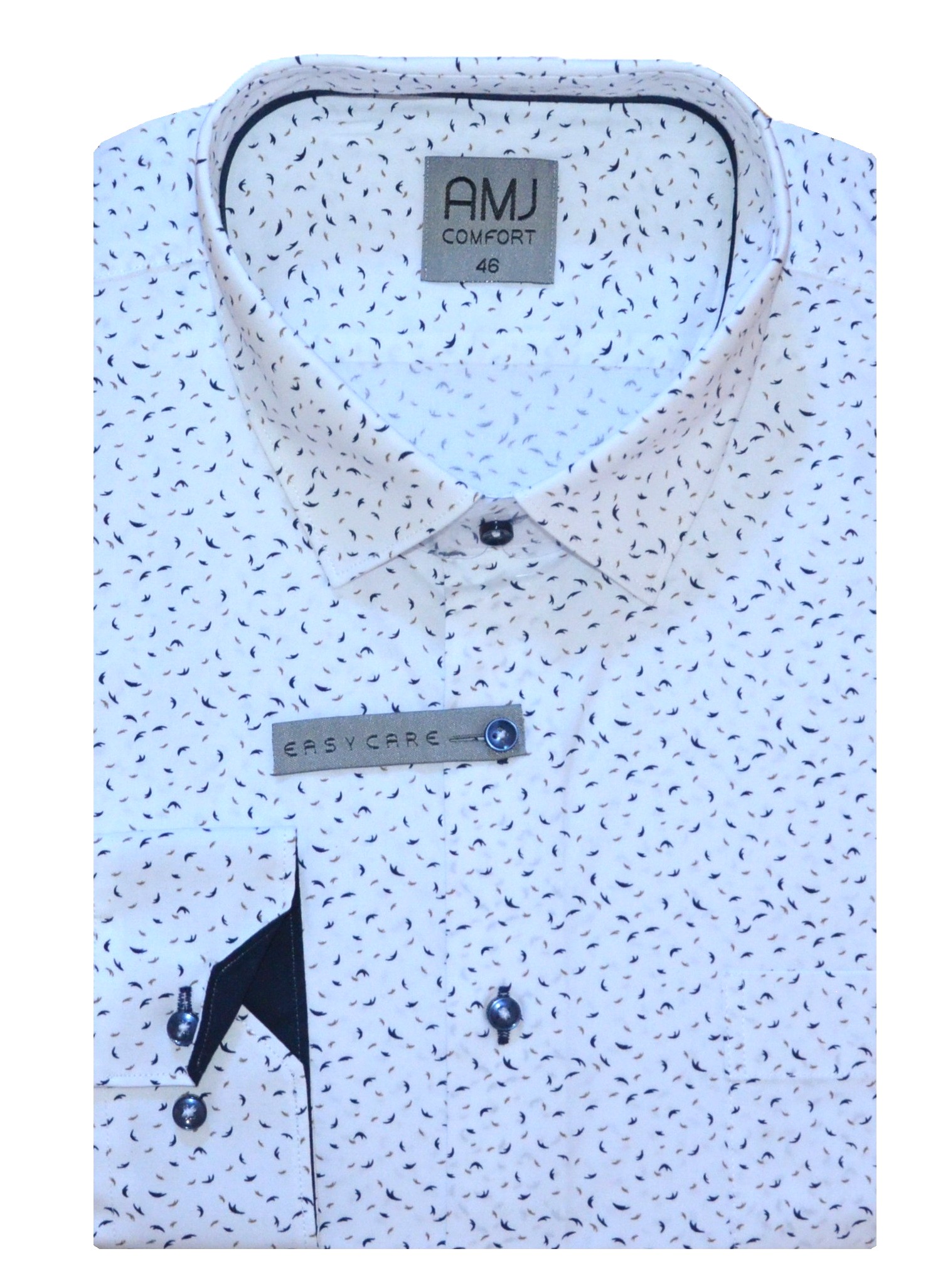 Pánská košile dlouhý rukáv rukáv AMJ VDBR VDNBR 1309 Classic Comfort Velikost: 47/48