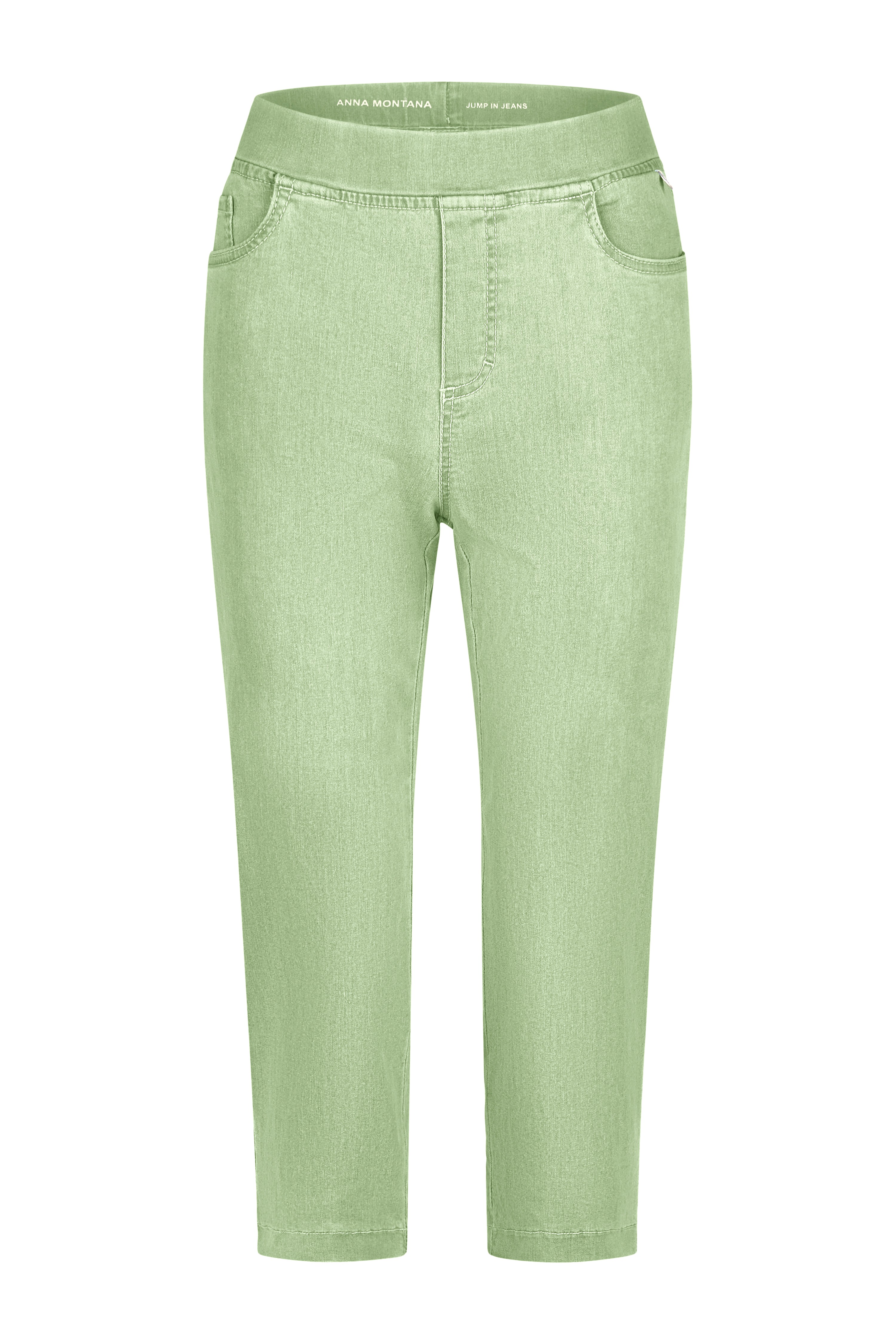Dámské kalhoty ANNA MONTANA 1016 Angelika JUMP IN SLIM CAPRI ROM 776 Pear Green Velikost: 40