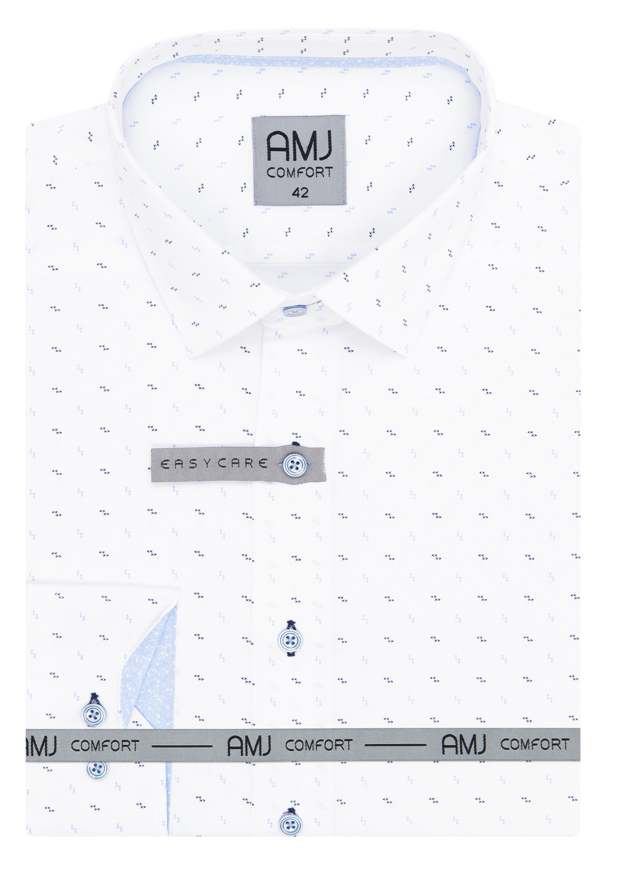 Pánská košile dlouhý rukáv AMJ VDSBR 1298 Slim Fit Comfort Velikost: 43